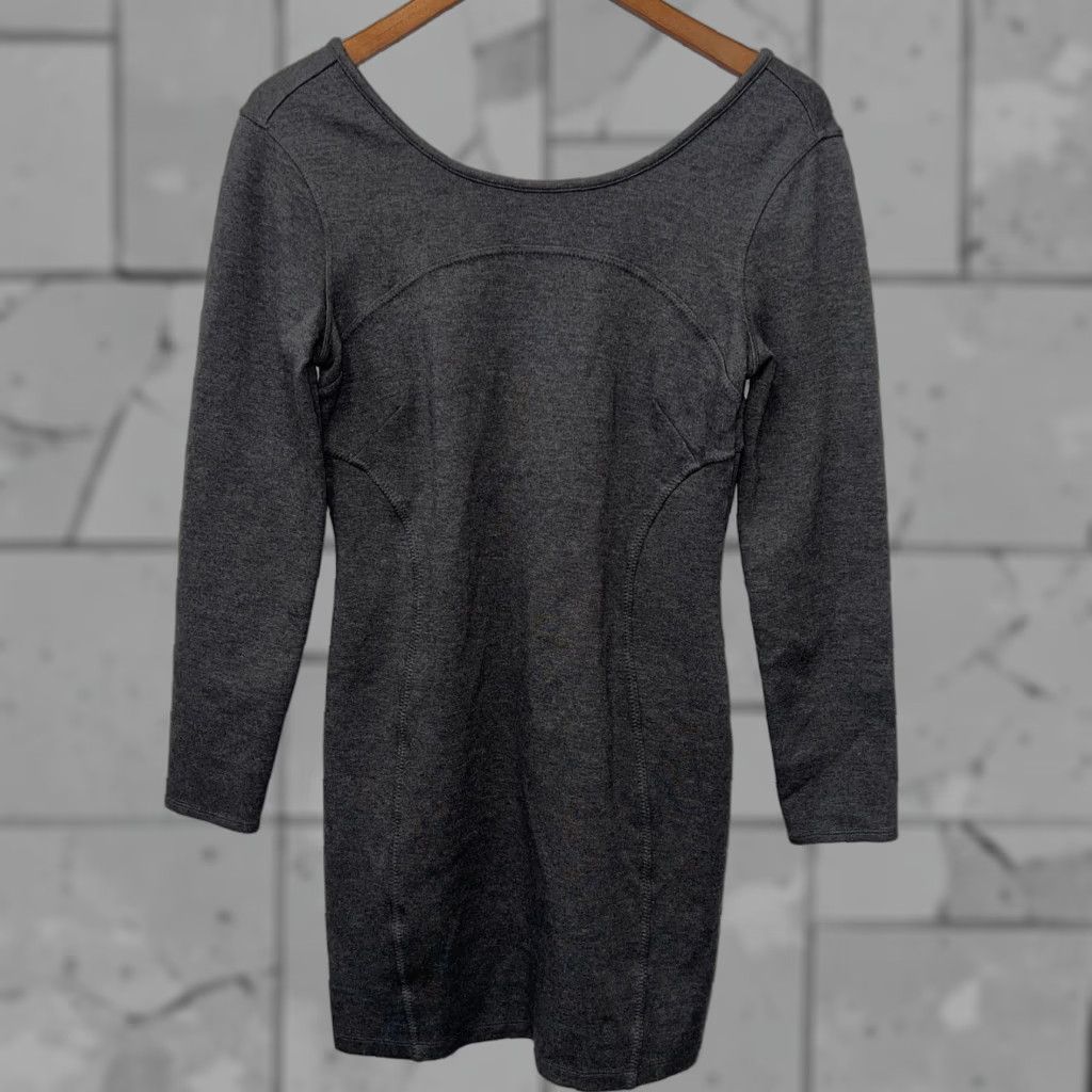 Athleta ATHLETA Gray Cotton Blend Stretchy Dress Womens Size S Size S / US 4 / IT 40 - 1 Thumbnail