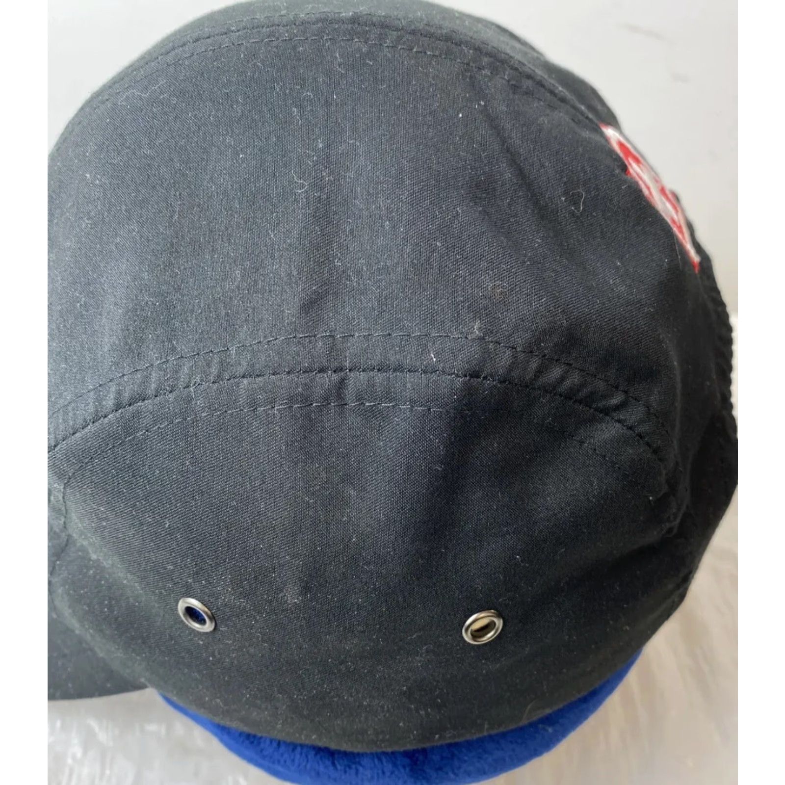 K-Swiss VINTAGE Swiss Brand Baseball Cap Unisex Adults Adjustable Canvas Black Red Lightweight USA 90s Cap Mens Womens Size ONE SIZE - 4 Thumbnail