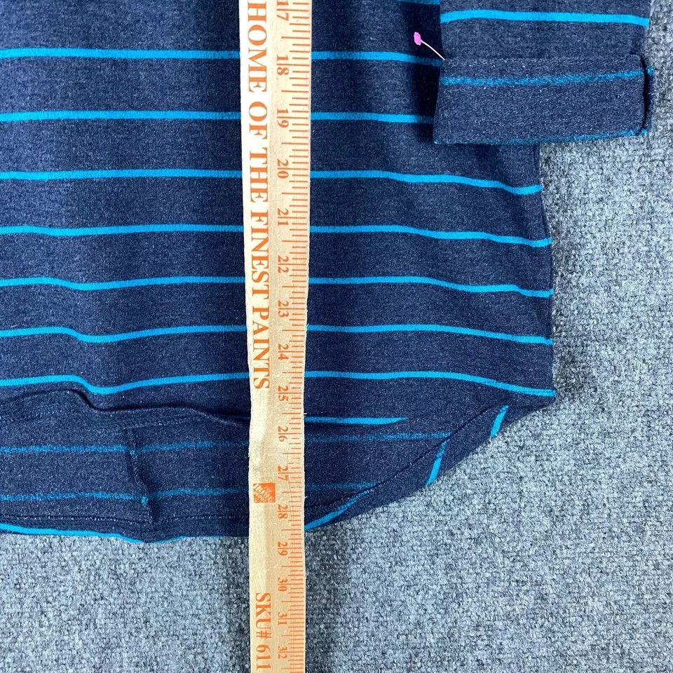 H&M Divided H&M Top Women's Large Striped 3/4 Sleeve Blue L Size L / US 10 / IT 46 - 6 Thumbnail
