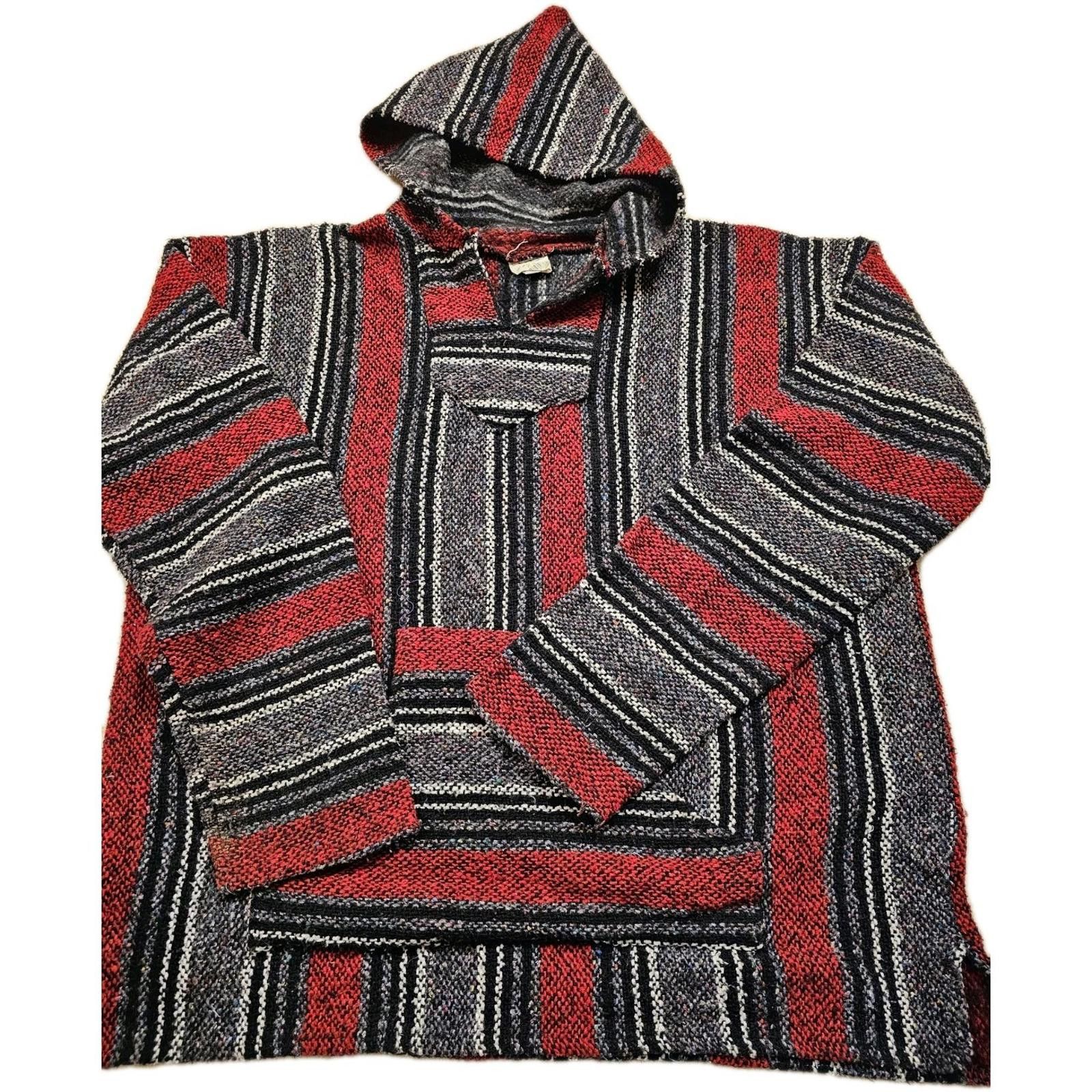 Other VTG Canyon Creek Baja Mexican Poncho Hoodie SizeXXLMulti Red Size US XXL / EU 58 / 5 - 1 Thumbnail