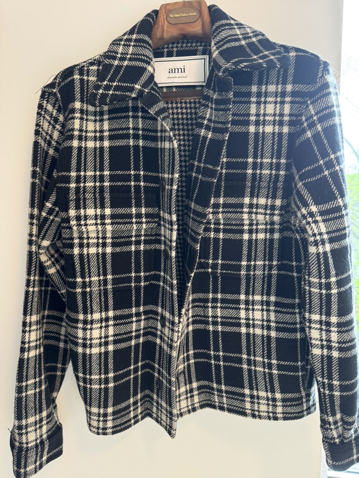 AMI Prince of Wales - Plaid wool blend jacket Size US M / EU 48-50 / 2 - 2 Thumbnail