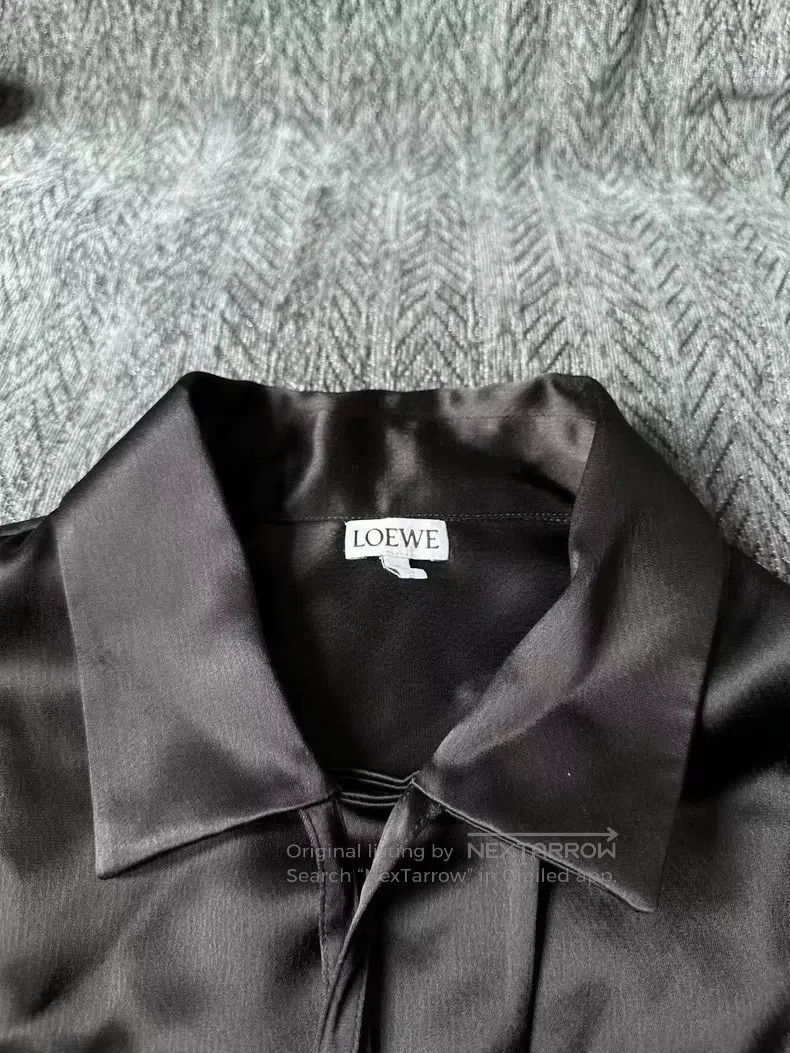 Loewe Loewe Black Silk Big Logo Shirt Size XS / US 0-2 / IT 36-38 - 3 Thumbnail