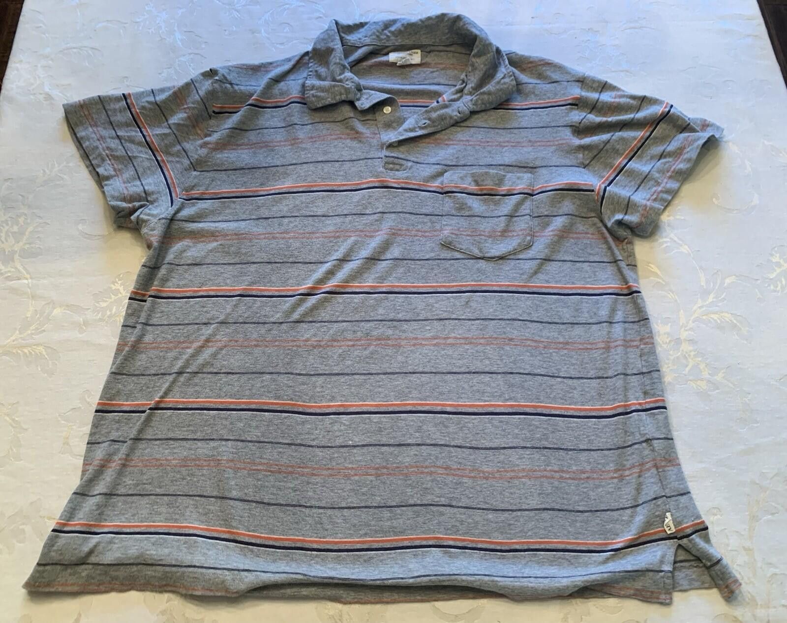 American Eagle Outfitters AMERICAN EAGLE POLO SHIRT New Unworn GRAY Striped Mens XL Size US XL / EU 56 / 4 - 1 Thumbnail