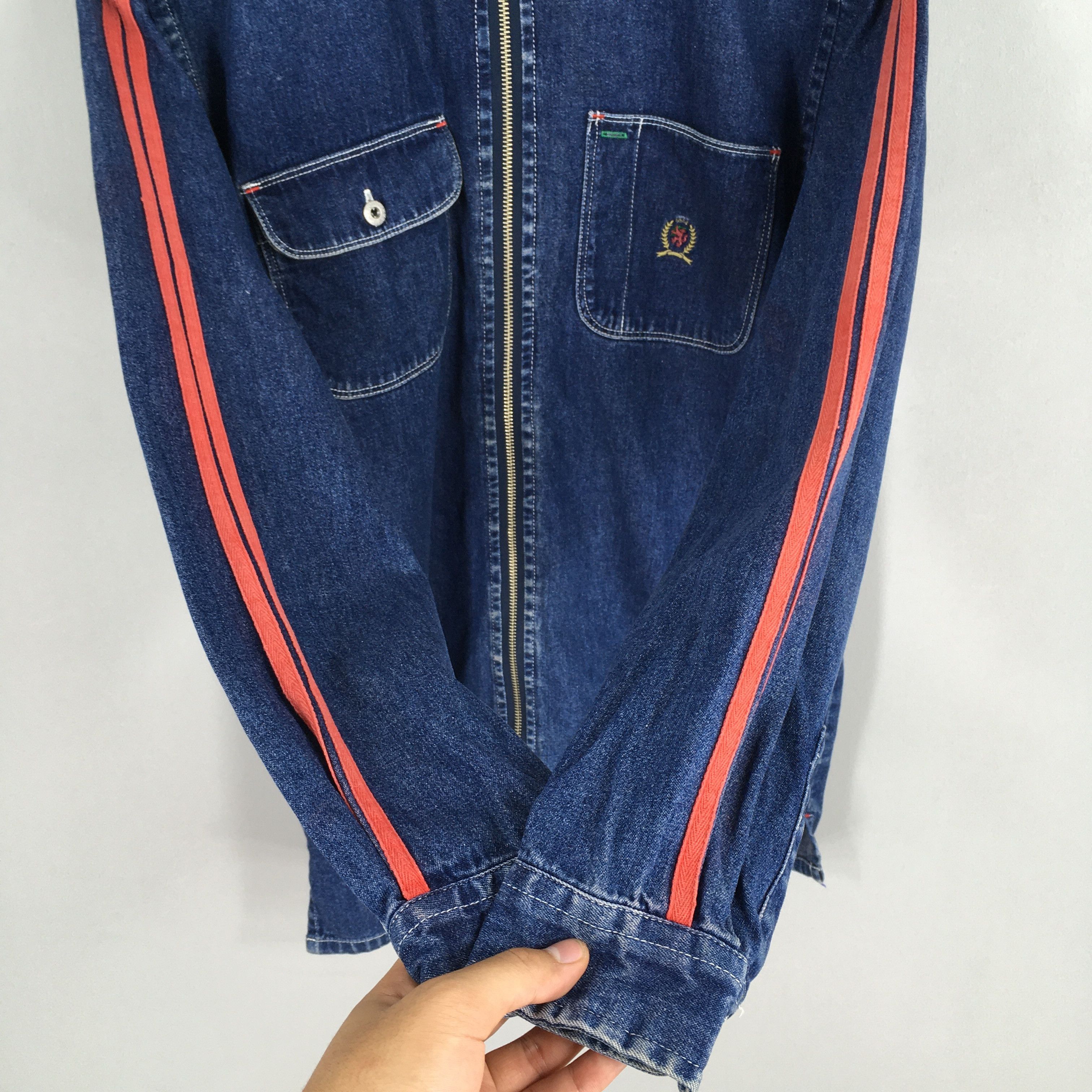 Tommy Hilfiger × Vintage Vintage Tommy Hilfiger Denim Oxfords Shirt Zipper Large Size US L / EU 52-54 / 3 - 6 Thumbnail
