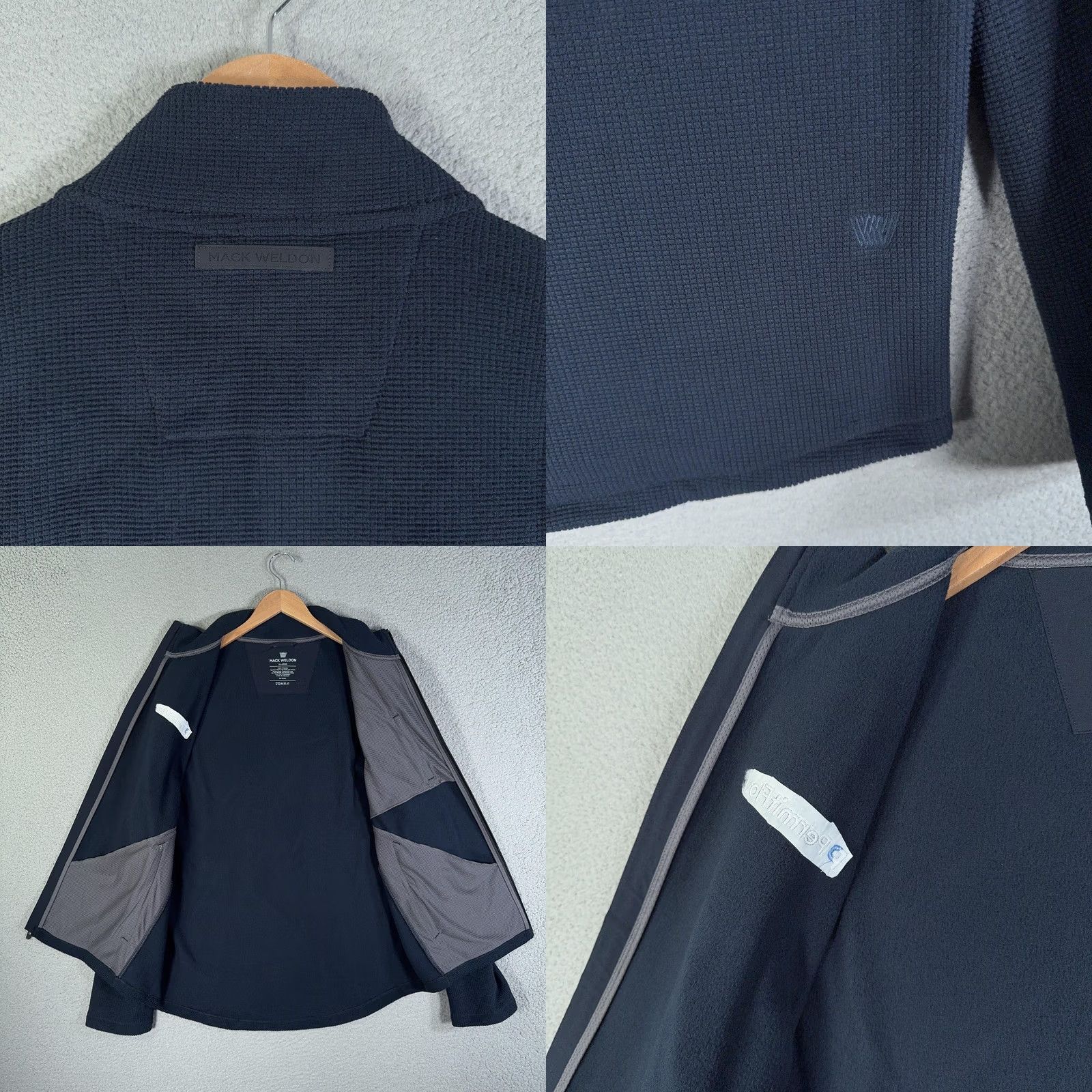 Vintage Mack Weldon Latitude Fleece Jacket Mens XL Navy Full Zip Permit Flow Logo Size US XL / EU 56 / 4 - 8 Thumbnail