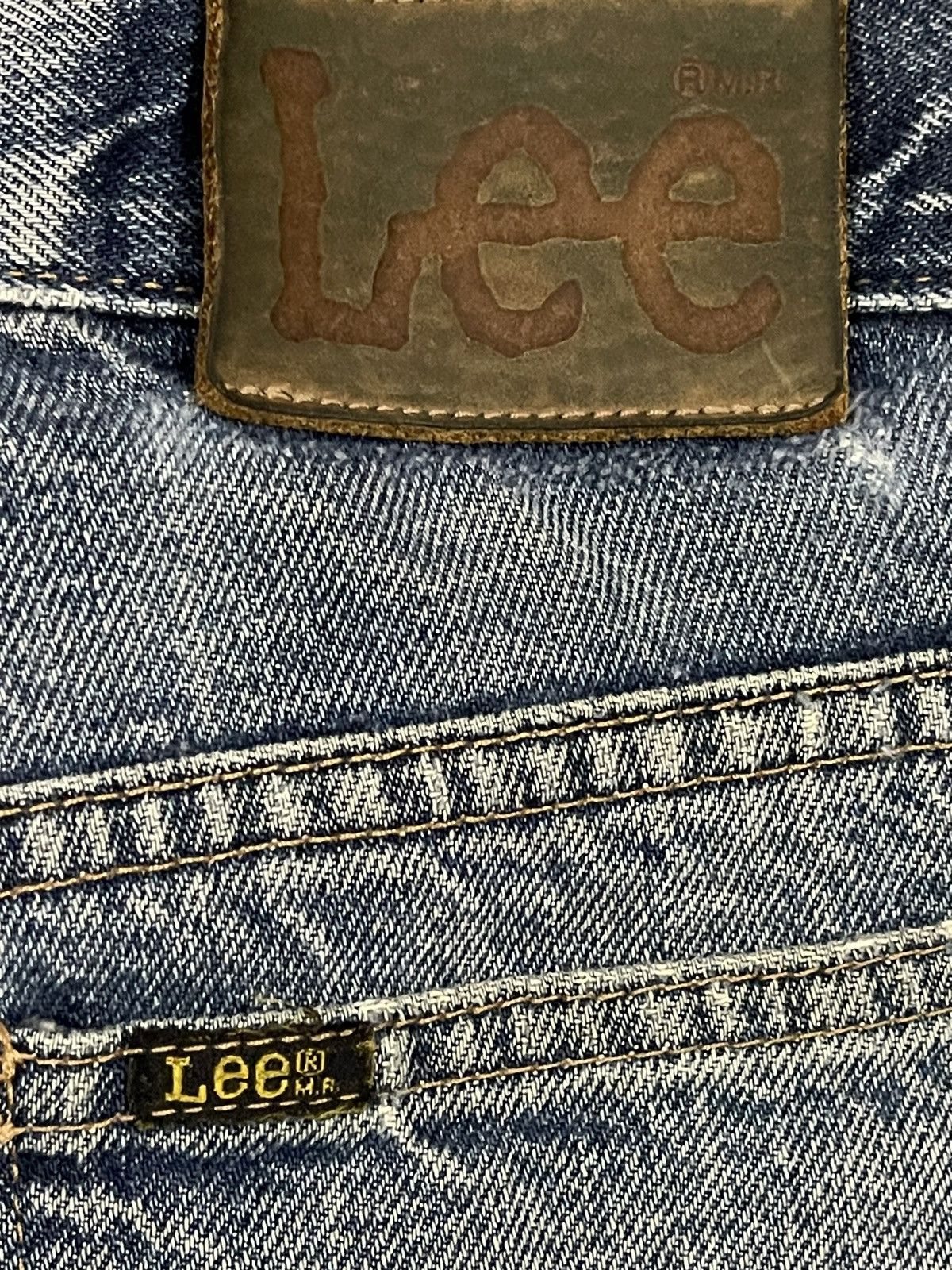 Lee Vintage 90s Lee Riders Blue Wash Distress Baggy Jeans Size US 27 - 7 Thumbnail