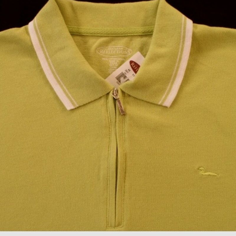Northern Reflections Northern Reflections L Quarter-Zip Polo Shirt Lime NOS w/Tag Size L / US 10 / IT 46 - 2 Thumbnail