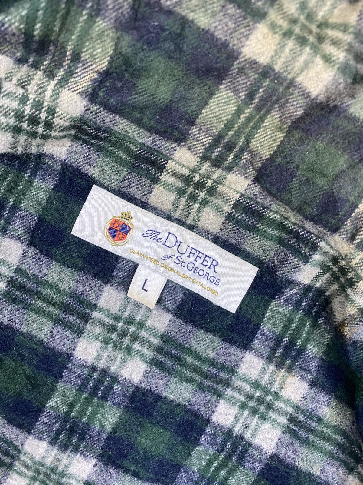 The Duffer of St.George Vtg The Duffer Of St.George Green Checked Lining Jacket Size US L / EU 52-54 / 3 - 11 Thumbnail
