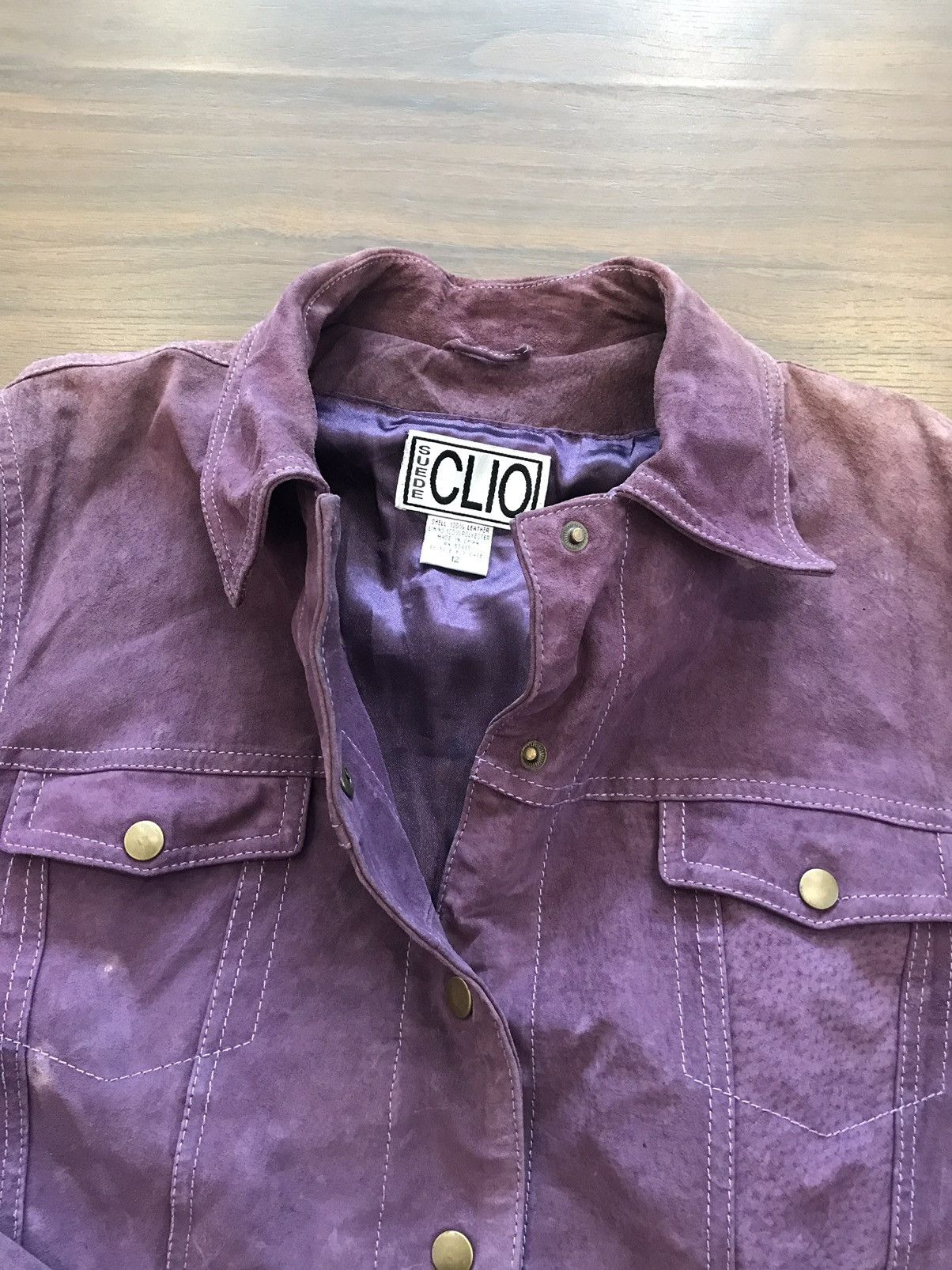 Japanese Brand × Vintage Vintage Suede Leather Jacket ( Clio ) Size M / US 6-8 / IT 42-44 - 5 Thumbnail