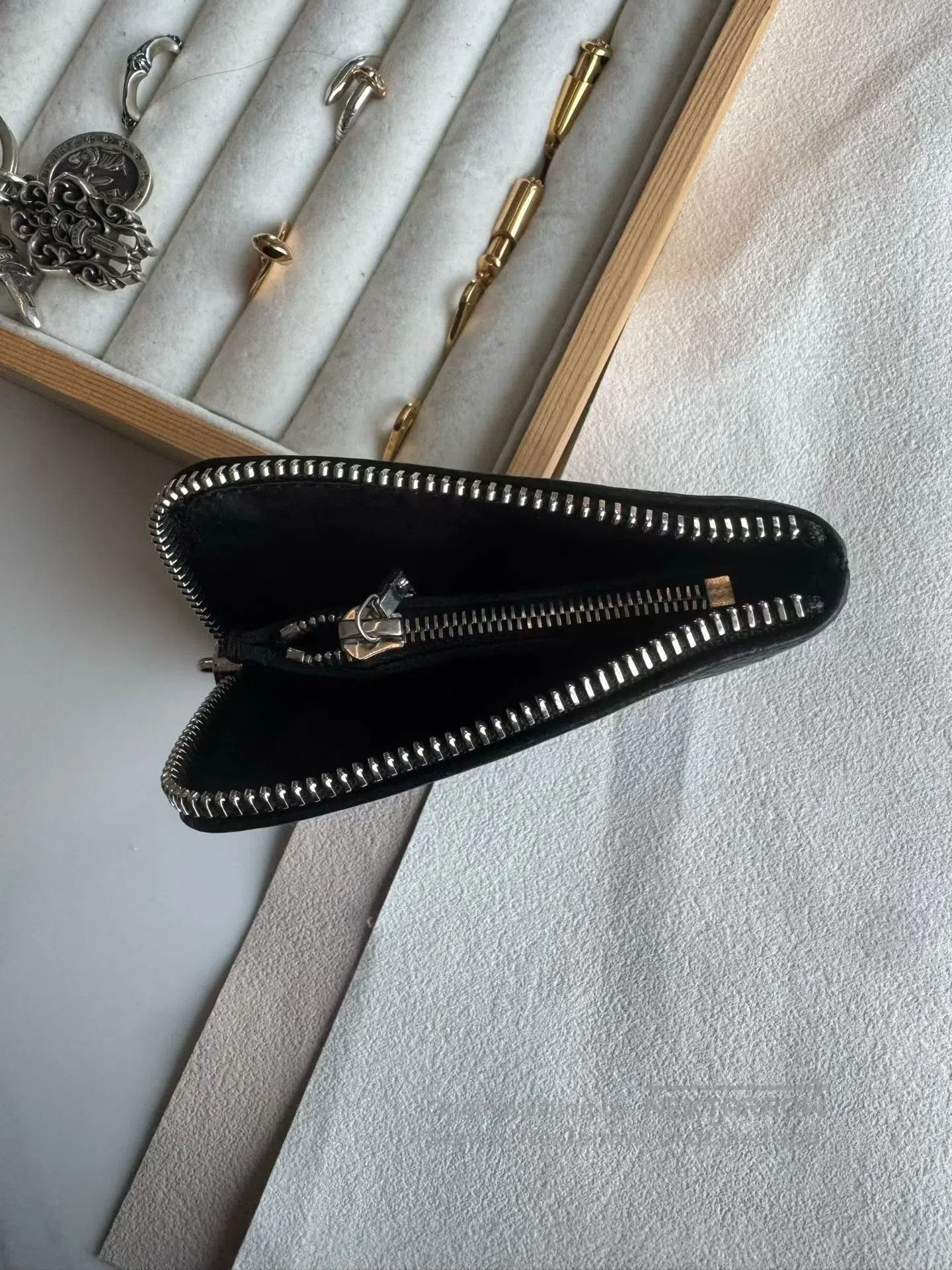 Chrome Hearts Chrome Hearts Cross Leather Sword Zip Coin Purse. Size ONE SIZE - 3 Thumbnail