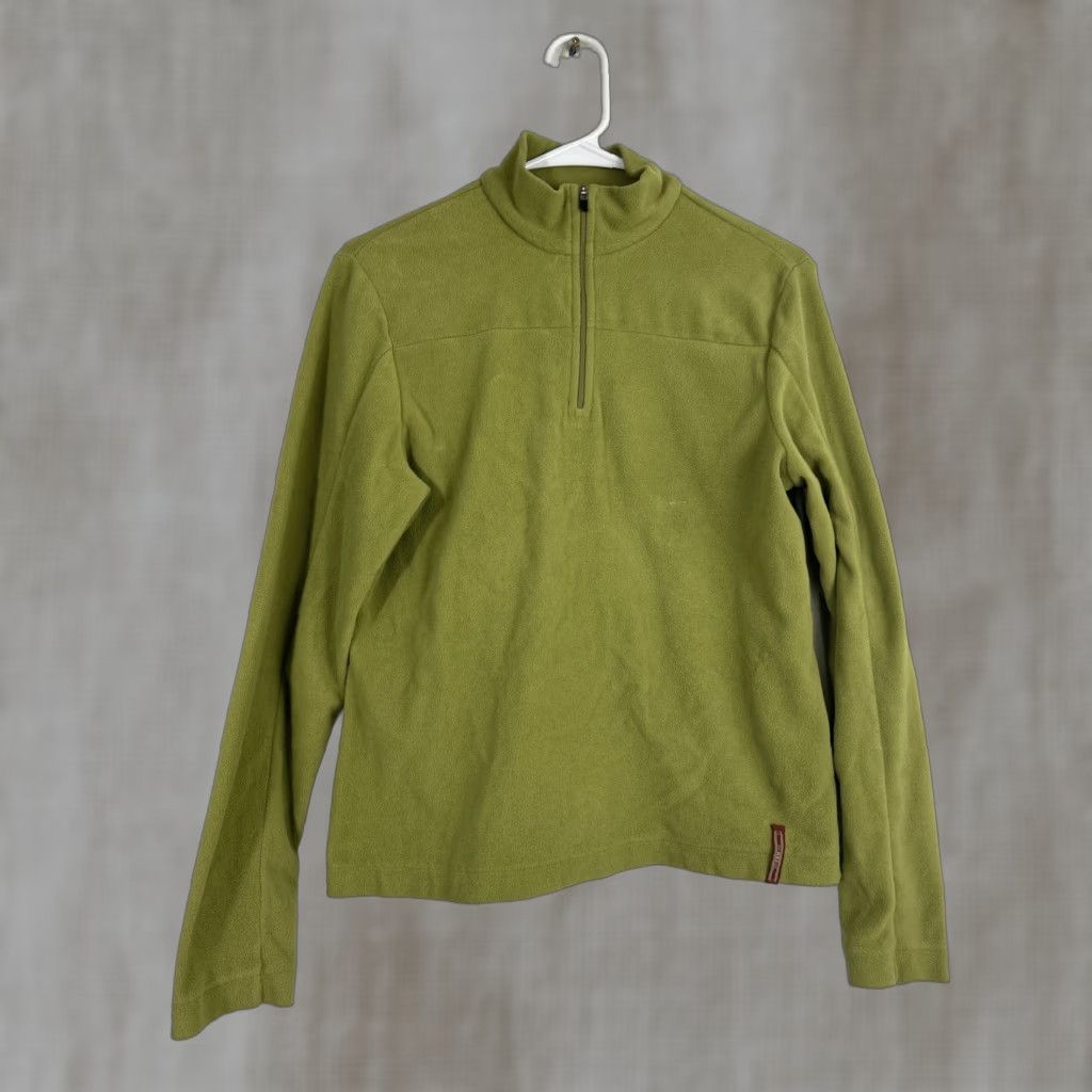 Vintage REI Pullover 1/4 Zip Fleece Green Womens Medium Outdoor Casual Long Sleeve Size M / US 6-8 / IT 42-44 - 1 Thumbnail