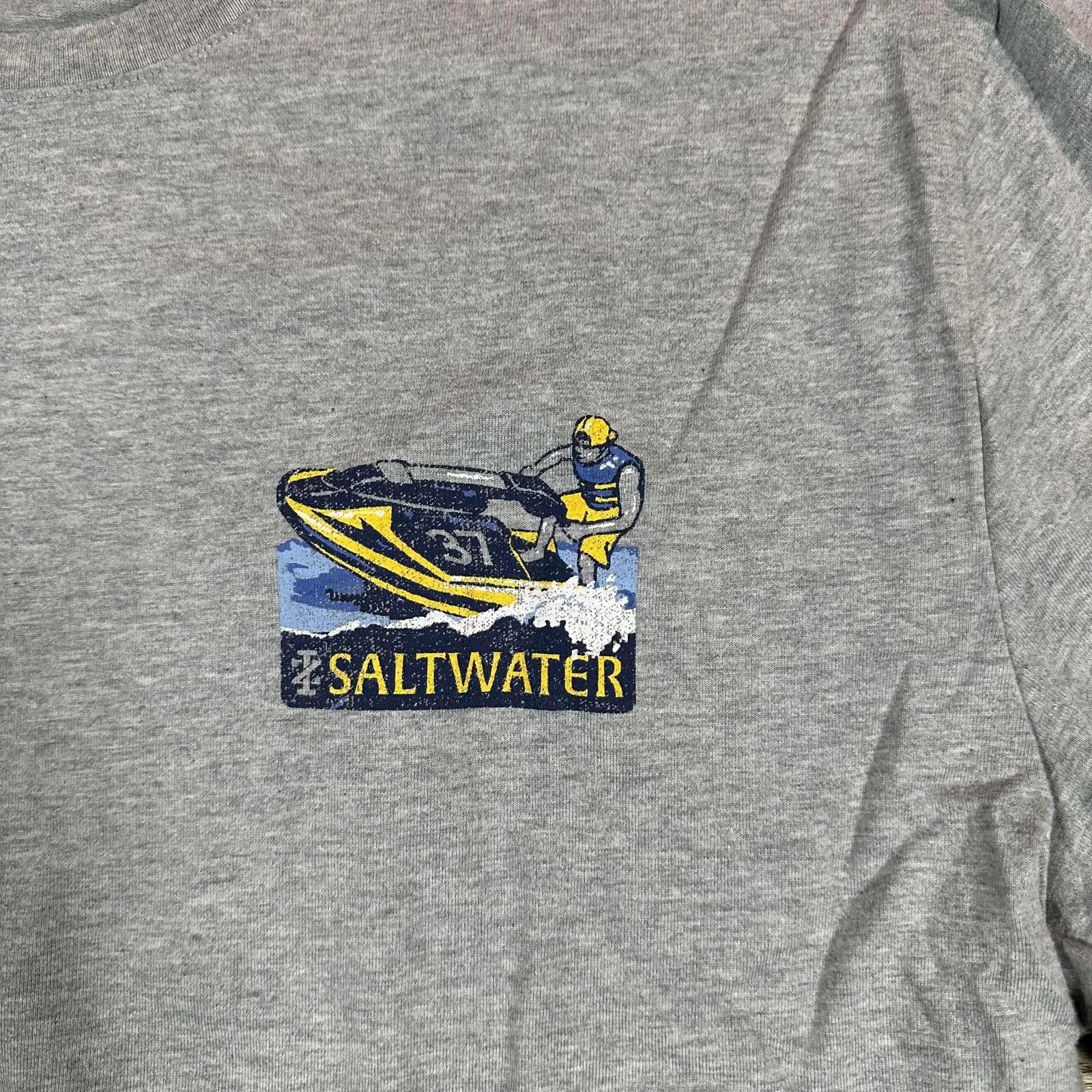 Izod IZOD Saltwater Menswear T-shirt XXL Gray Saltwater Graphic Size US XXL / EU 58 / 5 - 3 Thumbnail