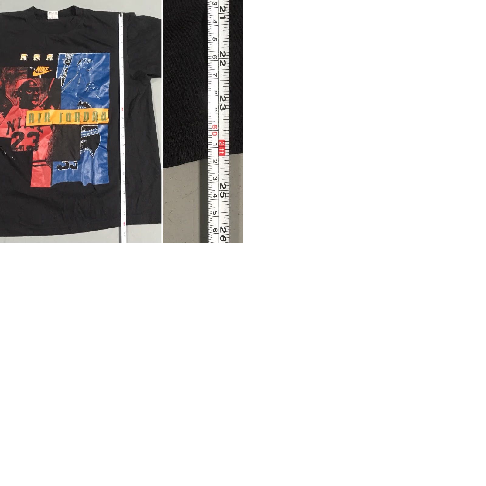 Nike VINTAGE Nike Michael Jordan T-Shirt 90s Graphic Print Crew Neck Short Sleeve Men L Black Canada Tag Size L Mens Size US L / EU 52-54 / 3 - 9 Thumbnail