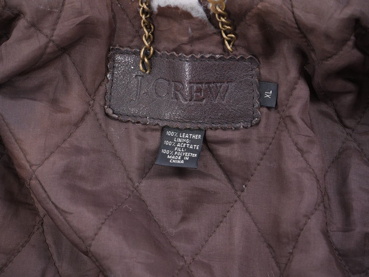 J.Crew J. Crew Vintage Dark Brown Leather Full Zip Mens Jacket Size US XL / EU 56 / 4 - 5 Thumbnail