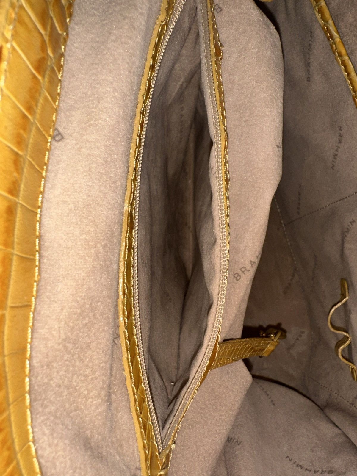 BRAHMIN Brahmin Anywhere Tote – Mustard Leather Tote NWT $325 MSRP Size ONE SIZE - 10 Thumbnail