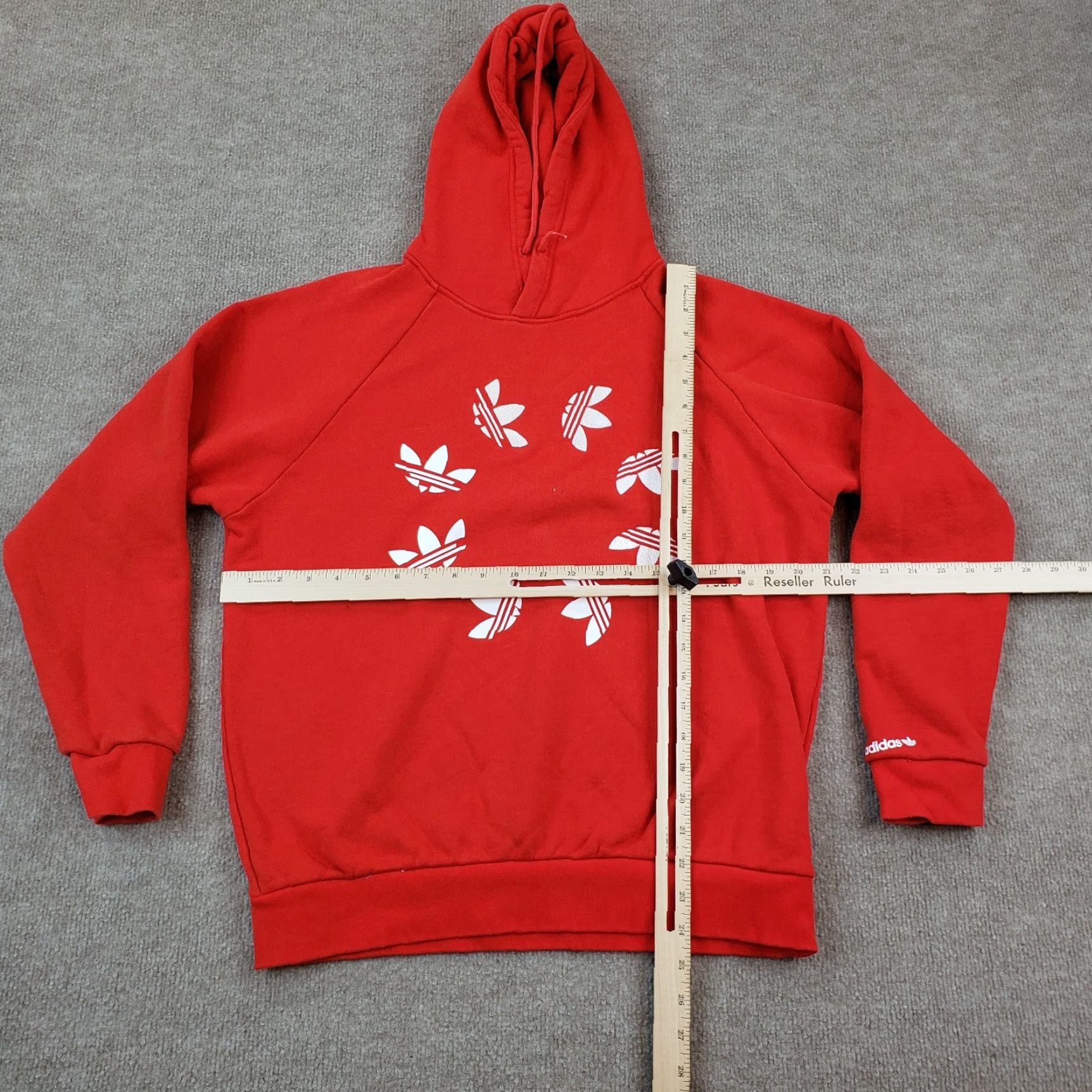 Adidas Adidas Hoodie Mens Medium Red Long Sleeve Pullover Hooded Sweatshirt Size US L / EU 52-54 / 3 - 2 Thumbnail