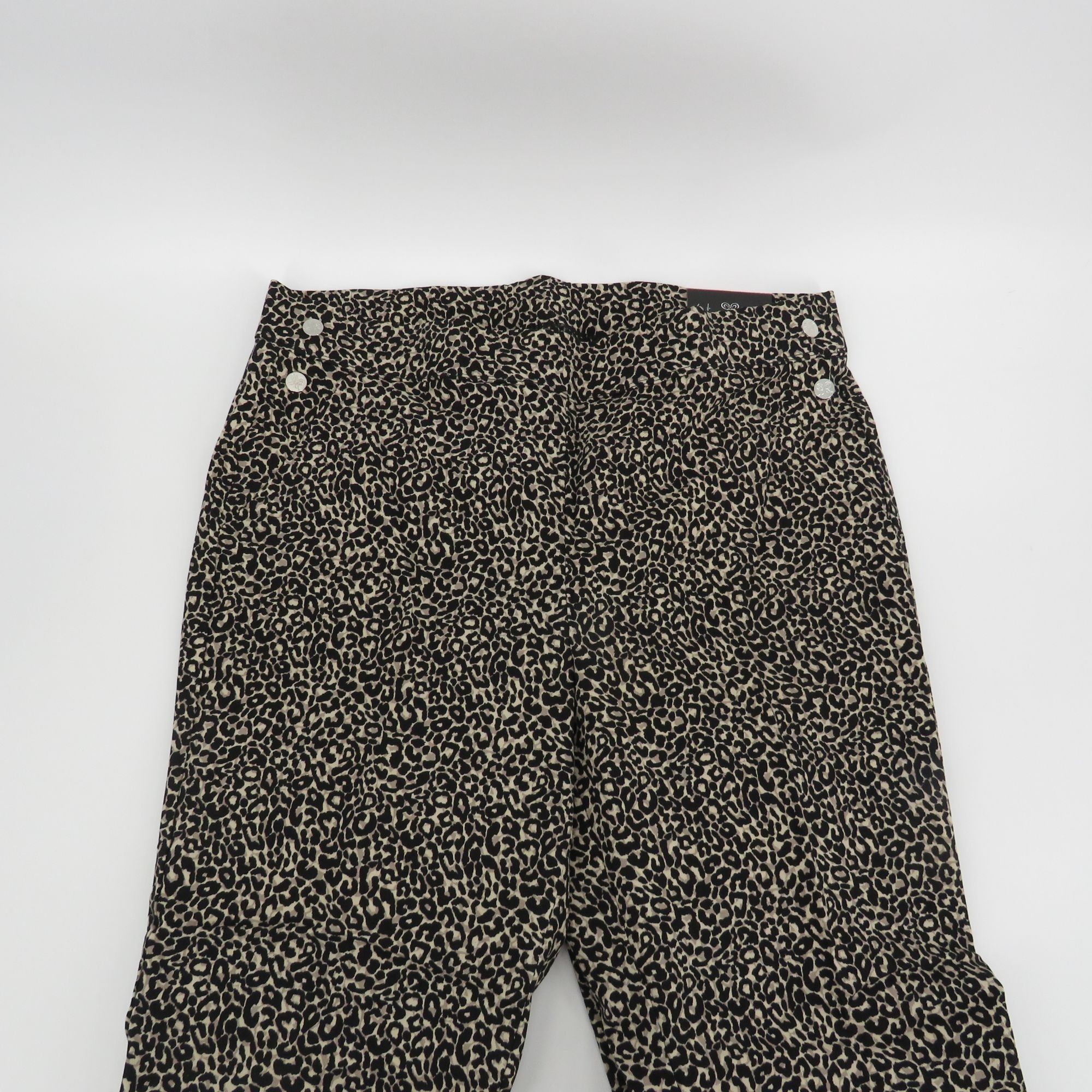 Other Rafaella Womens Leopard Print Capri Pants Size 14 Black Brow Size 36" / US 14 / IT 50 - 5 Thumbnail