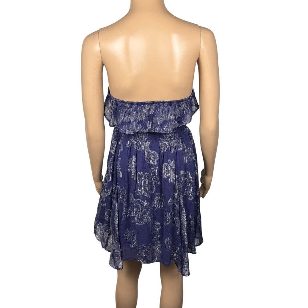 Free People New Free People Gardenia Blue Floral Mini Dress Size XS Size XS / US 0-2 / IT 36-38 - 6 Thumbnail
