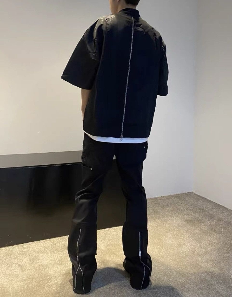 Japanese Brand × Vintage Avant garde removable pocket back zip grunge flare pants Size US 32 / EU 48 - 8 Thumbnail