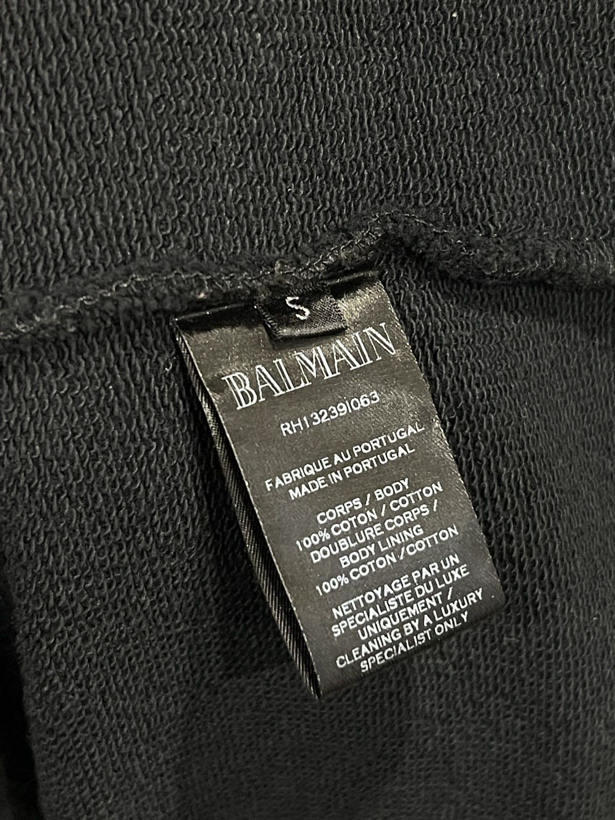 Balmain Balmain black hoodie sweatshirt big logo S Size US S / EU 44-46 / 1 - 9 Thumbnail