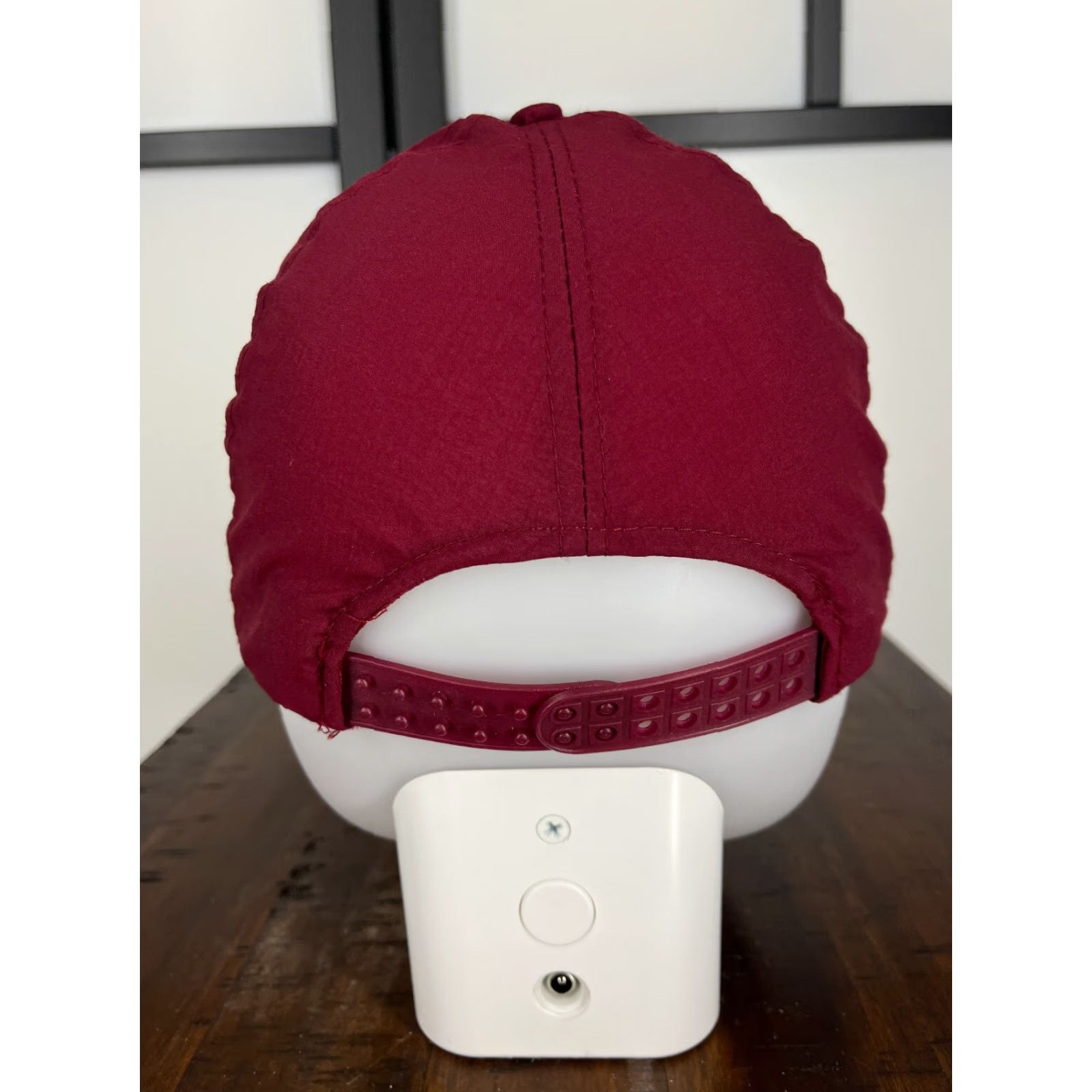 Vintage KC Collections Hat Cap Snap Back One Size Burgundy Rope 90s Look Nylon Adult Mens Cap Size ONE SIZE - 5 Thumbnail