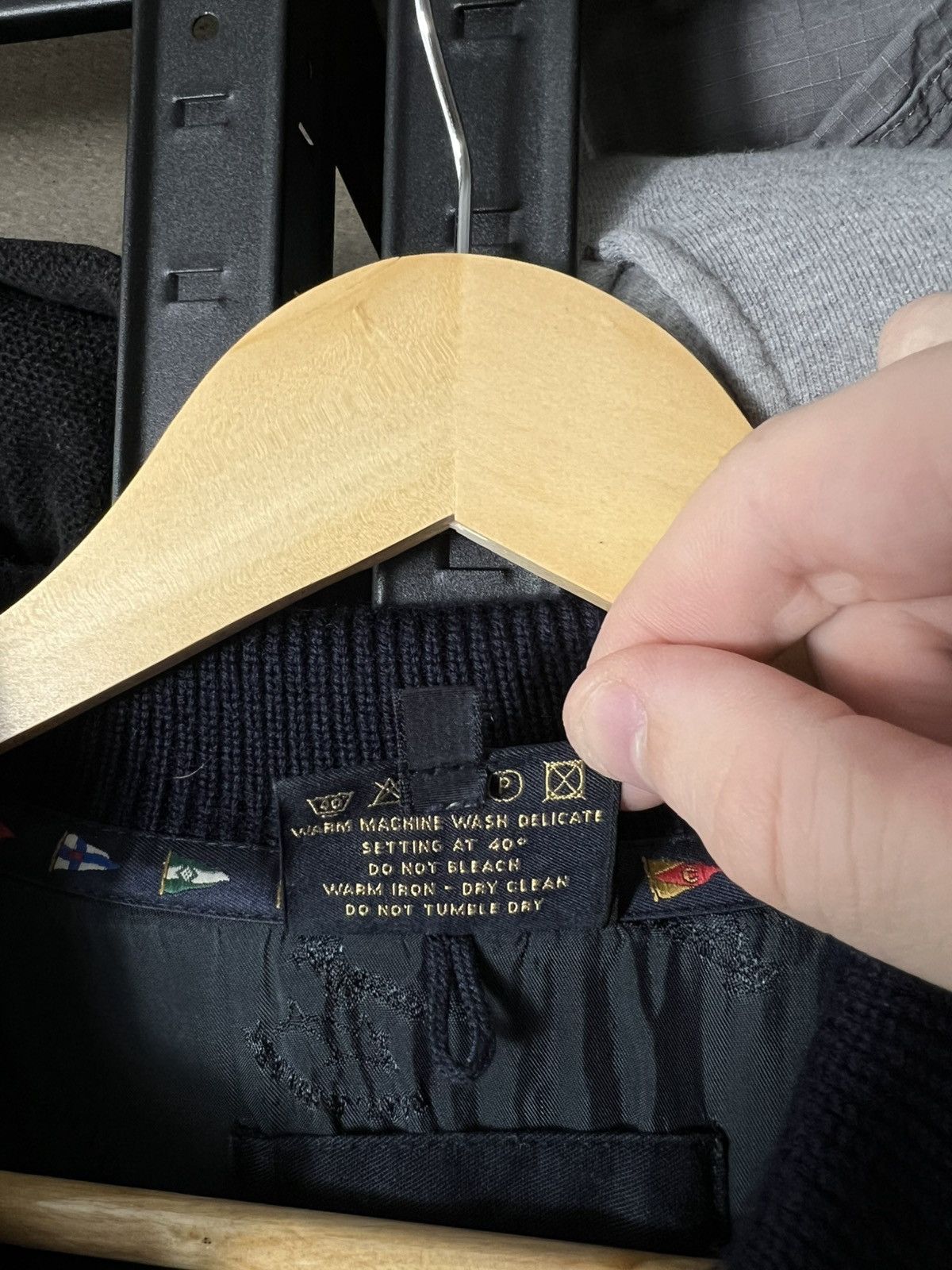 Paul & Shark Vintage Paul & Shark Heavy Wool Knit Bomber Navy XL Yachting Size US XL / EU 56 / 4 - 15 Thumbnail