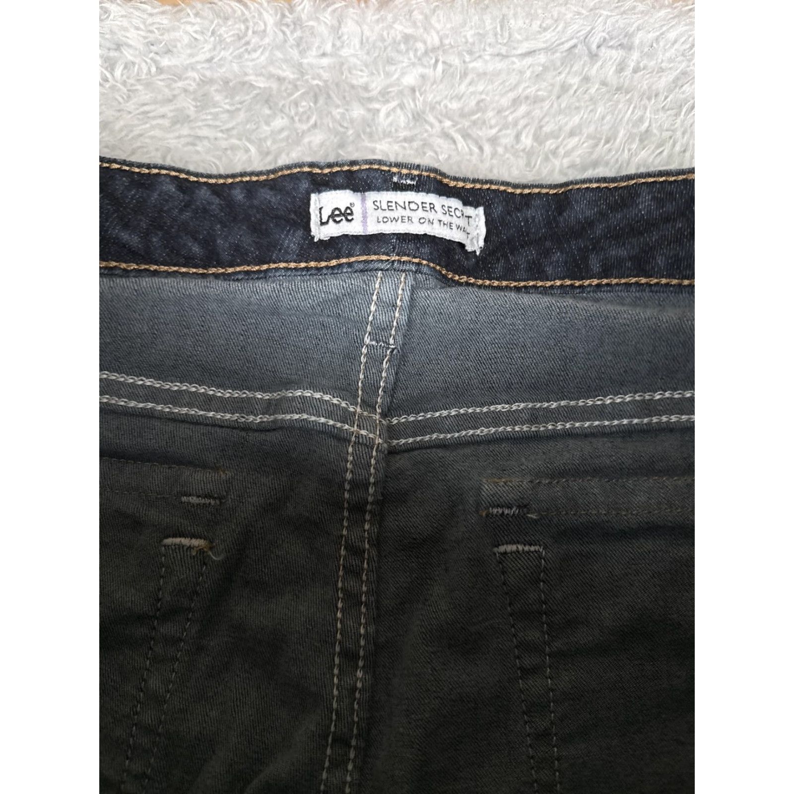 Lee Lee Slender Secret Jeans Womens 12 Blue Bootcut Mid Rise Stretch Denim 31x33 Size 34" / US 12 / IT 48 - 6 Thumbnail