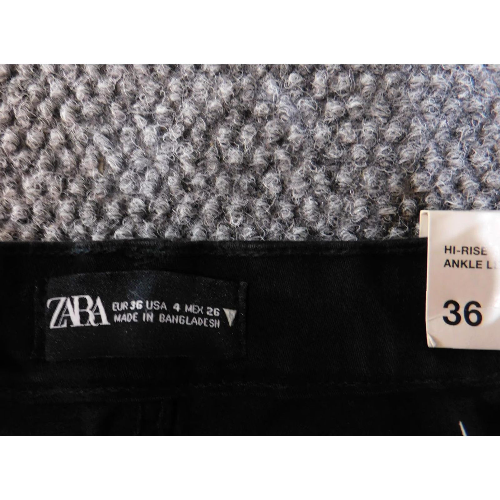 Zara Zara Jeans Womens 4 Black Sculpt Hi-Rise Ankle Length Stretch Denim Pants Skinny Jeans Womens Black SCULPT 90s? Size 27" / US 4 / IT 40 - 5 Thumbnail
