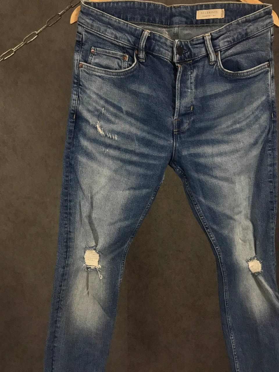 Allsaints Allsaints Cigarette designer distressed denim jeans Size US 32 / EU 48 - 3 Thumbnail