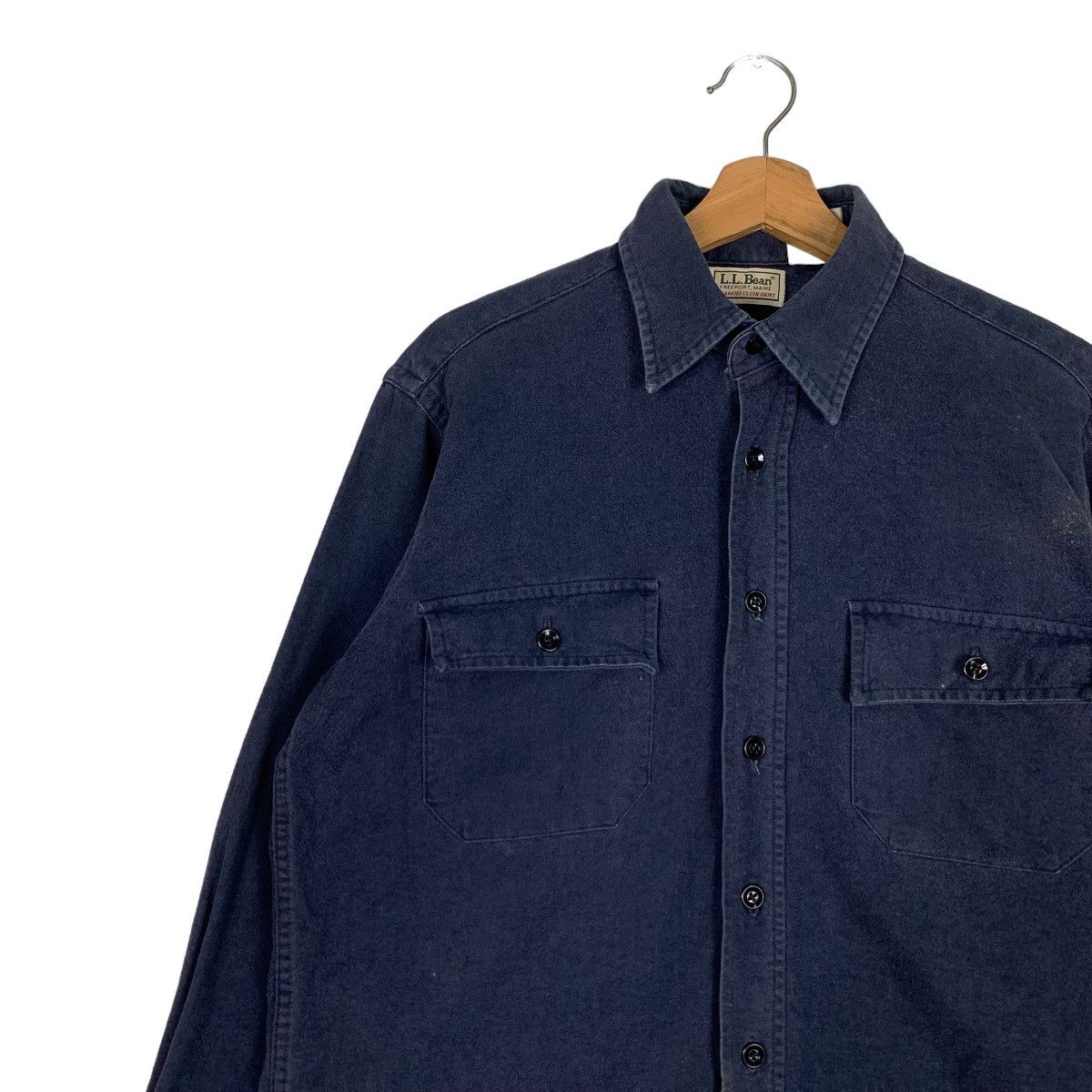 L.L. Bean L.L.BEAN Blue Work Shirt Long Sleeve Button Up #0932-C41 Size US L / EU 52-54 / 3 - 6 Thumbnail