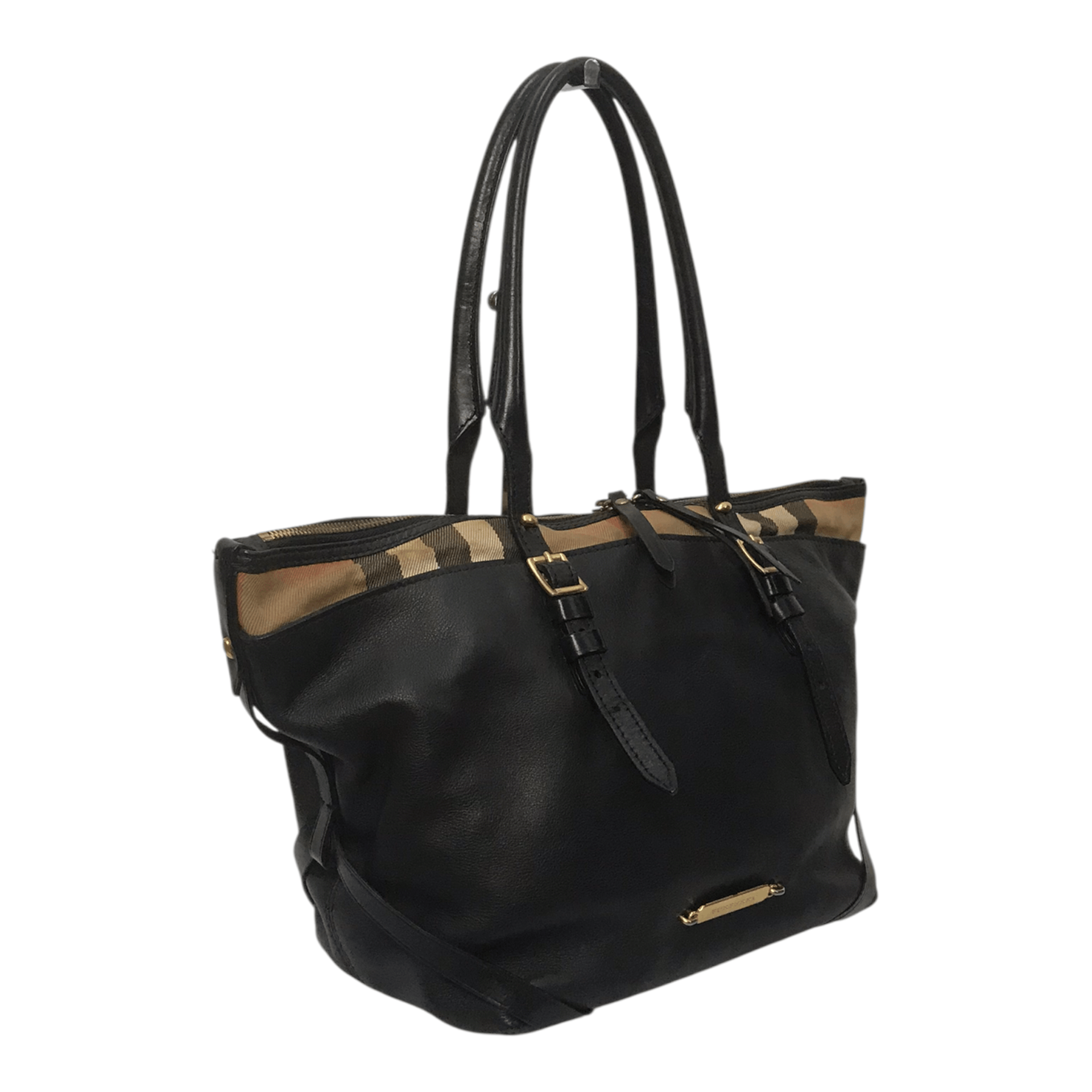 Burberry Burberry Leather Nova Check Handbag Size ONE SIZE - 3 Thumbnail