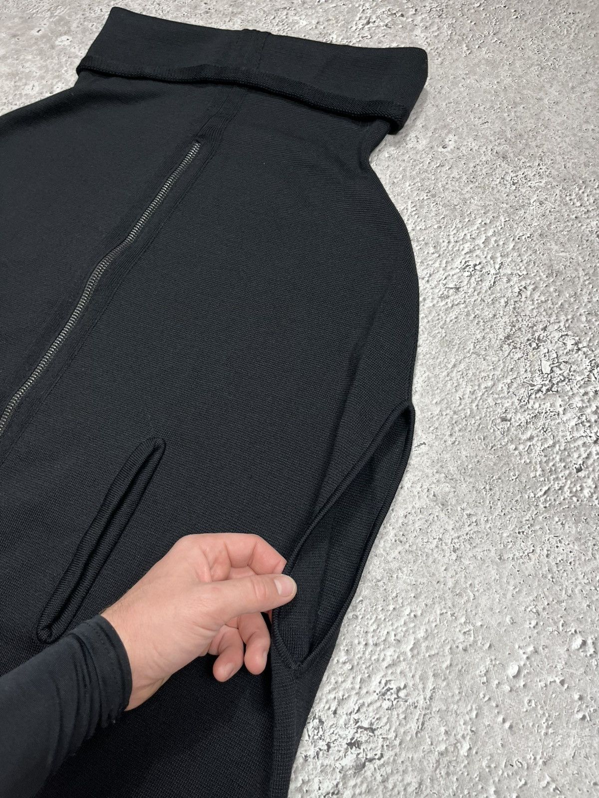 Other Stagni47 Black Wool Zip Up Knit Vest Made in Italy Size ONE SIZE - 9 Thumbnail