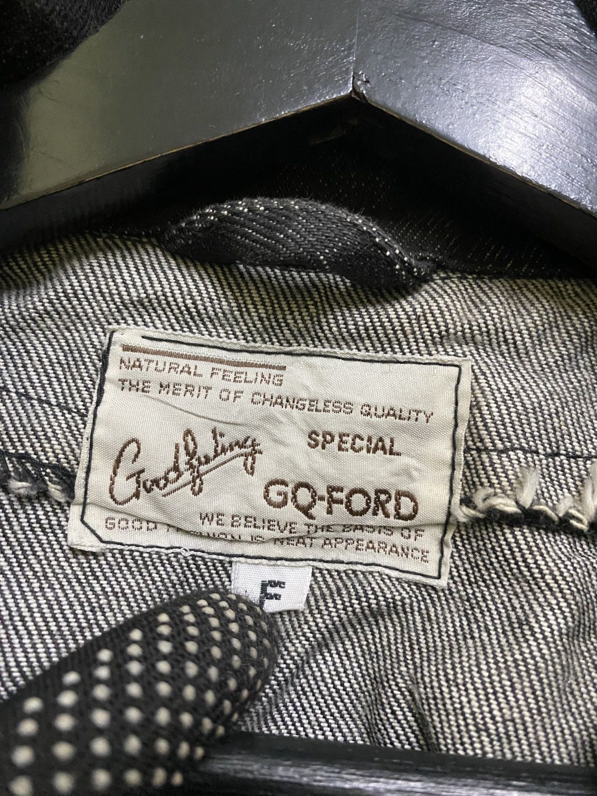 GQ VINTAGE 90s GQ FORD DARK GREY DENIM BOMBER JACKET Size US L / EU 52-54 / 3 - 10 Thumbnail