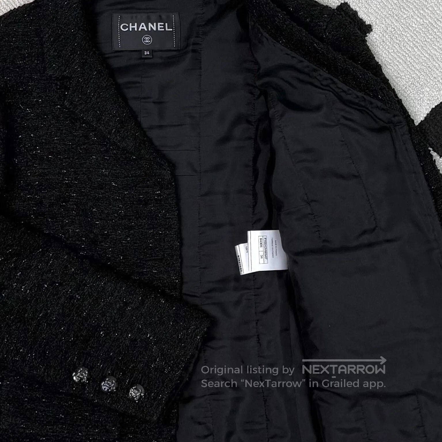 Chanel Chanel 21C Black Doll Collar Coat. Size XXS / US 00 / IT 34 - 5 Thumbnail
