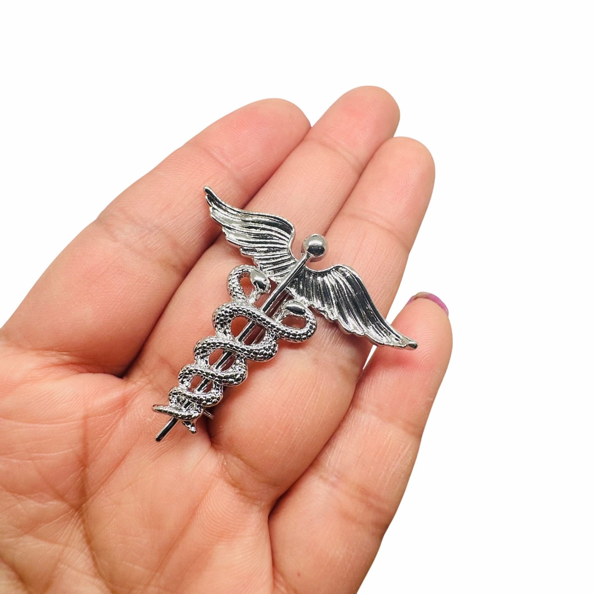 Other Pin Staff of Hermes Caduceus Medical Doctor Symbol Medicine Size ONE SIZE - 3 Thumbnail