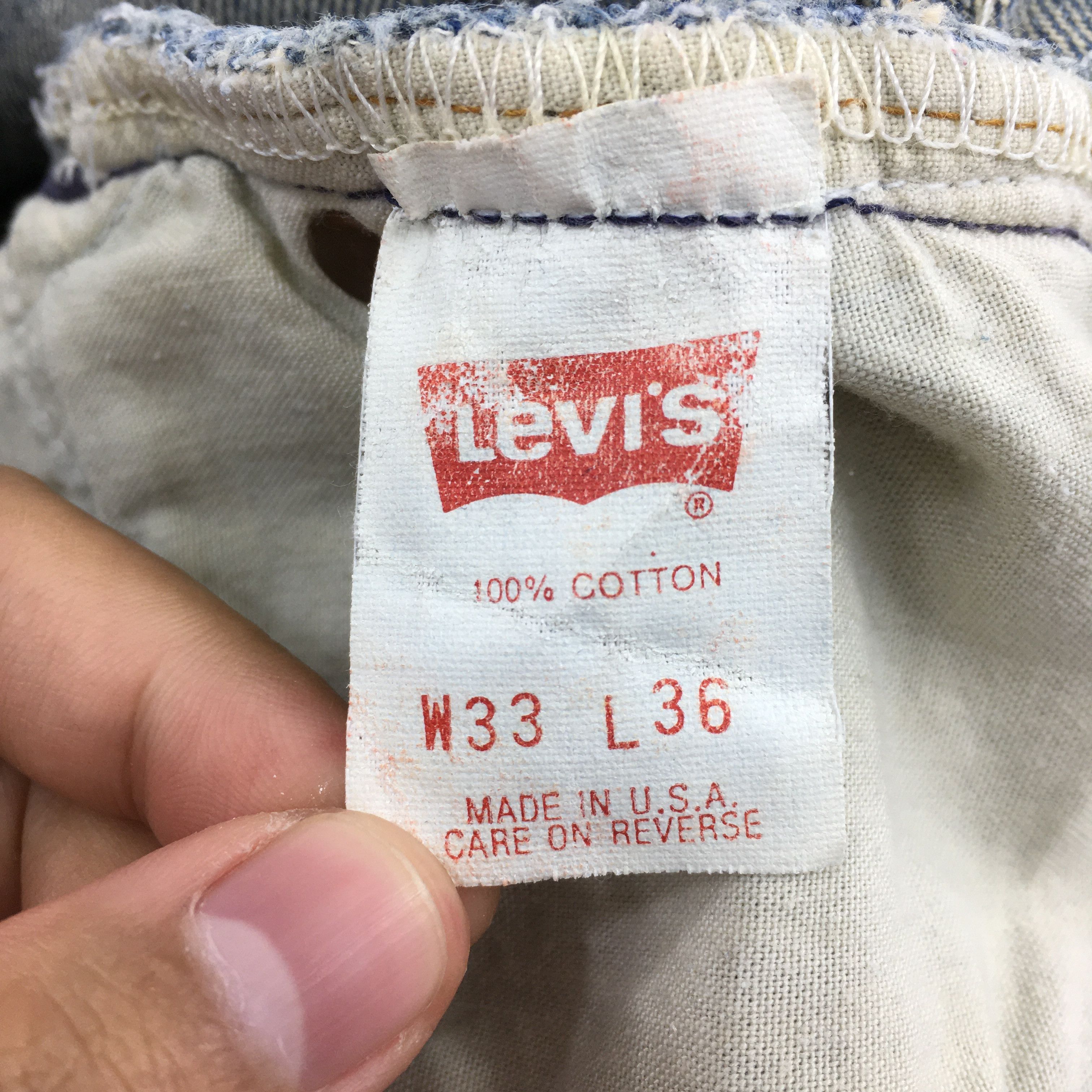 Levi's Size 30x31 Vintage 90s Levi's 501 Faded Blue Jeans S322 Size US 30 / EU 46 - 13 Thumbnail