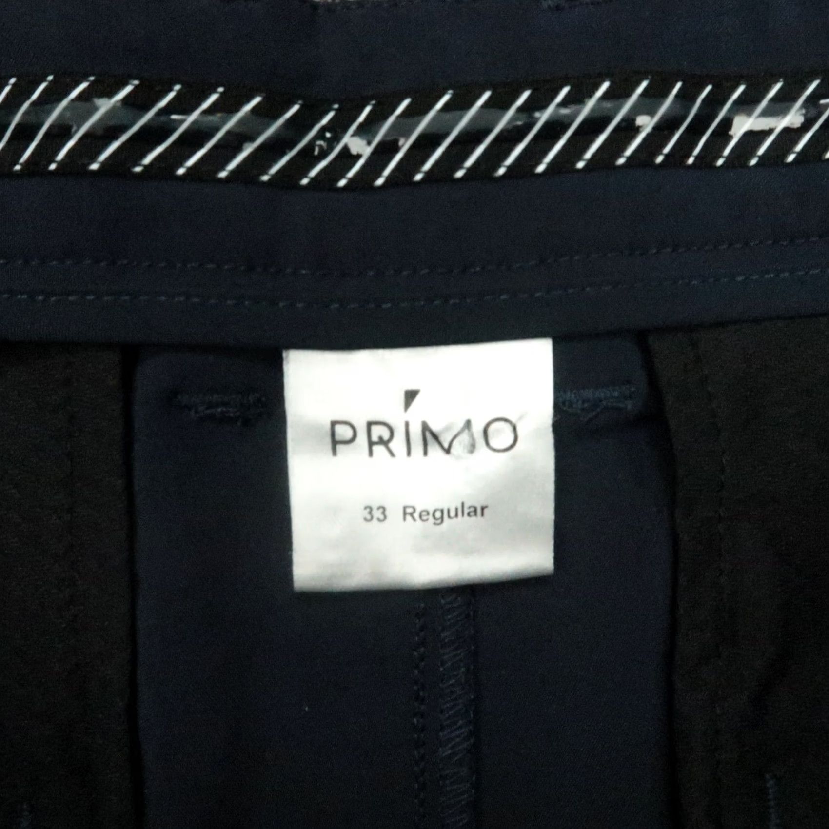 Vintage Primo Pants Mens 33x30 Blue Stretch Ankle Zip Performance Chino Tapered Regular Size US 33 - 3 Thumbnail