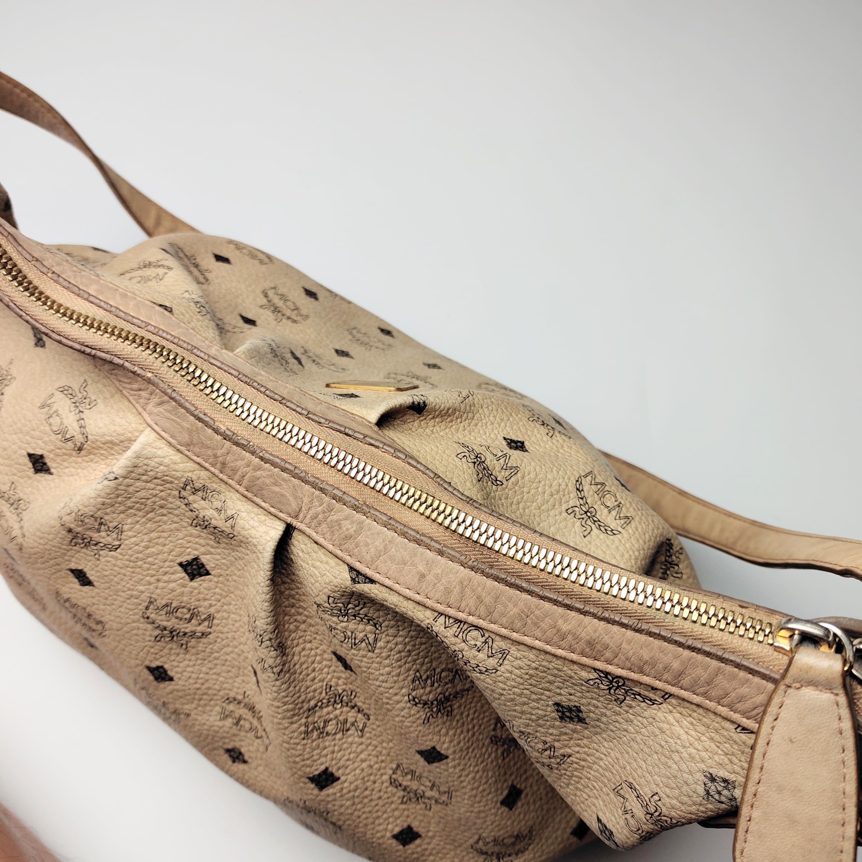 MCM Mcm White Visetos Hobo Shoulder Bag Large Size ONE SIZE - 9 Thumbnail