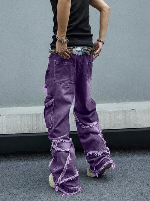 Japanese Brand Distressed Ripped Patchwork Jeans Size US 32 / EU 48 - 3 Thumbnail