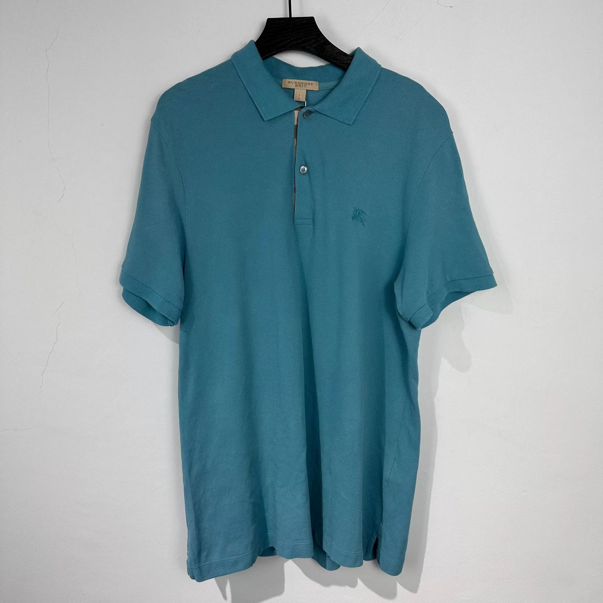 Burberry Burberry Embroidered Blue Polo l Men Size US L / EU 52-54 / 3 - 1 Thumbnail