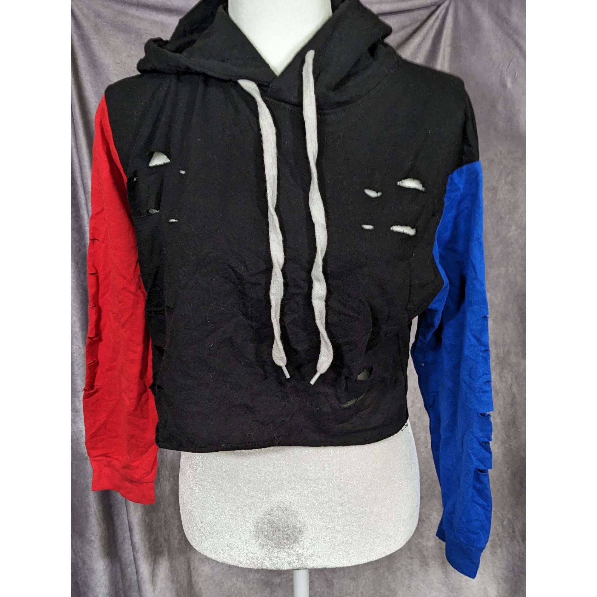 Other Trendy Streetwear Distressed Cropped Hoodie by Thrill 94 Size M / US 6-8 / IT 42-44 - 7 Thumbnail