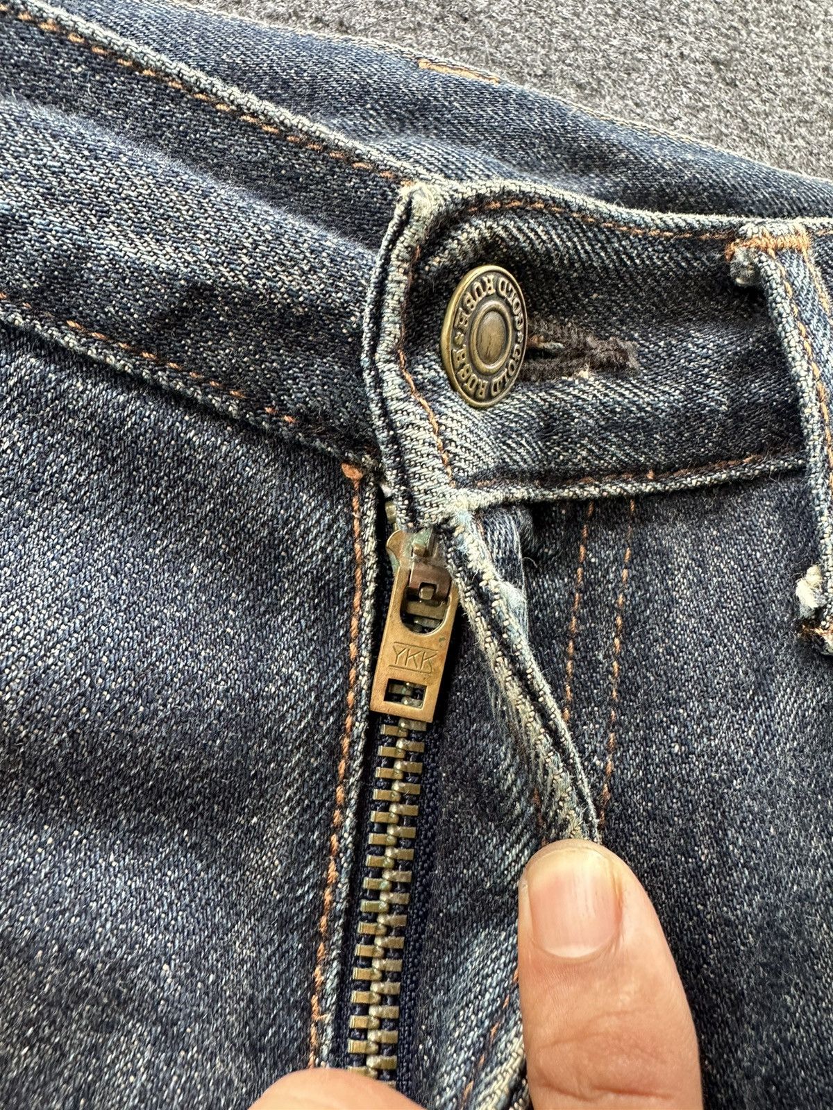 Edwin Vintage Gold Rush Faded Wash Distressed Denim 31x33 D195 Size US 31 - 15 Thumbnail