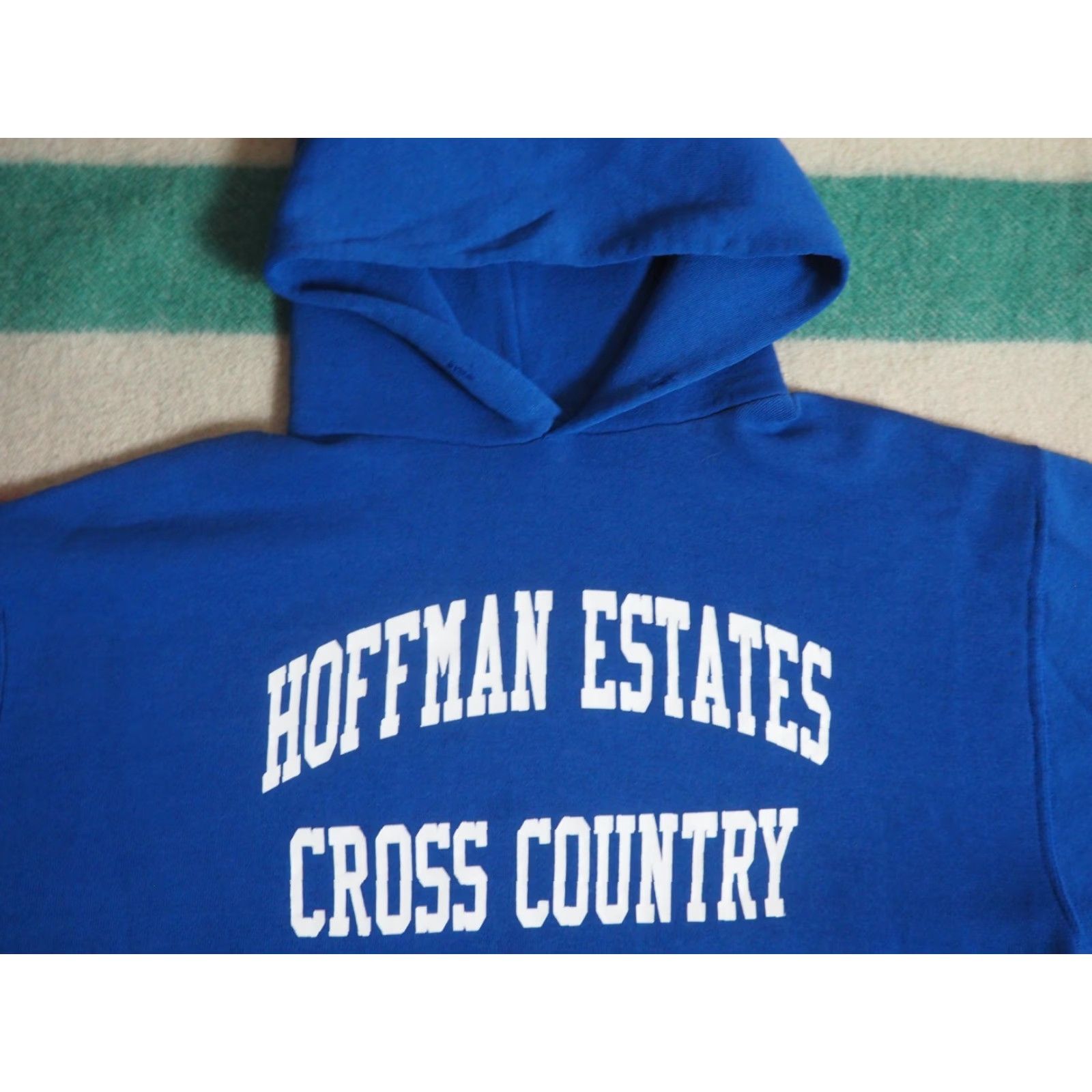 Russell Athletic VINTAGE Russell Athletic Faded Blue Cross Country Essential Hoodie Sweatshirt Mens L Size US L / EU 52-54 / 3 - 3 Thumbnail