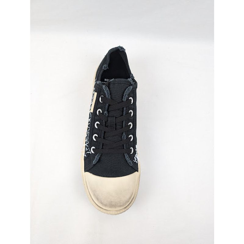 Balenciaga o1rshd1 Q:3 / Paris Low-Top Sneakers in Black/White Size US 10 / EU 43 - 7 Thumbnail