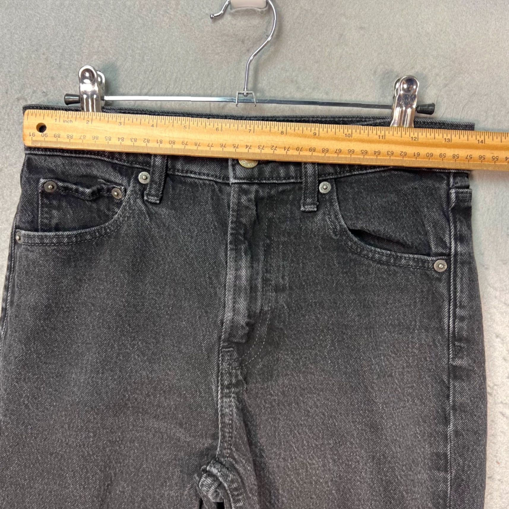 Gap Gap Womens 27 4R 90s Straight High Rise Jeans Black Cotton Blend Denim Size 27" / US 4 / IT 40 - 5 Thumbnail