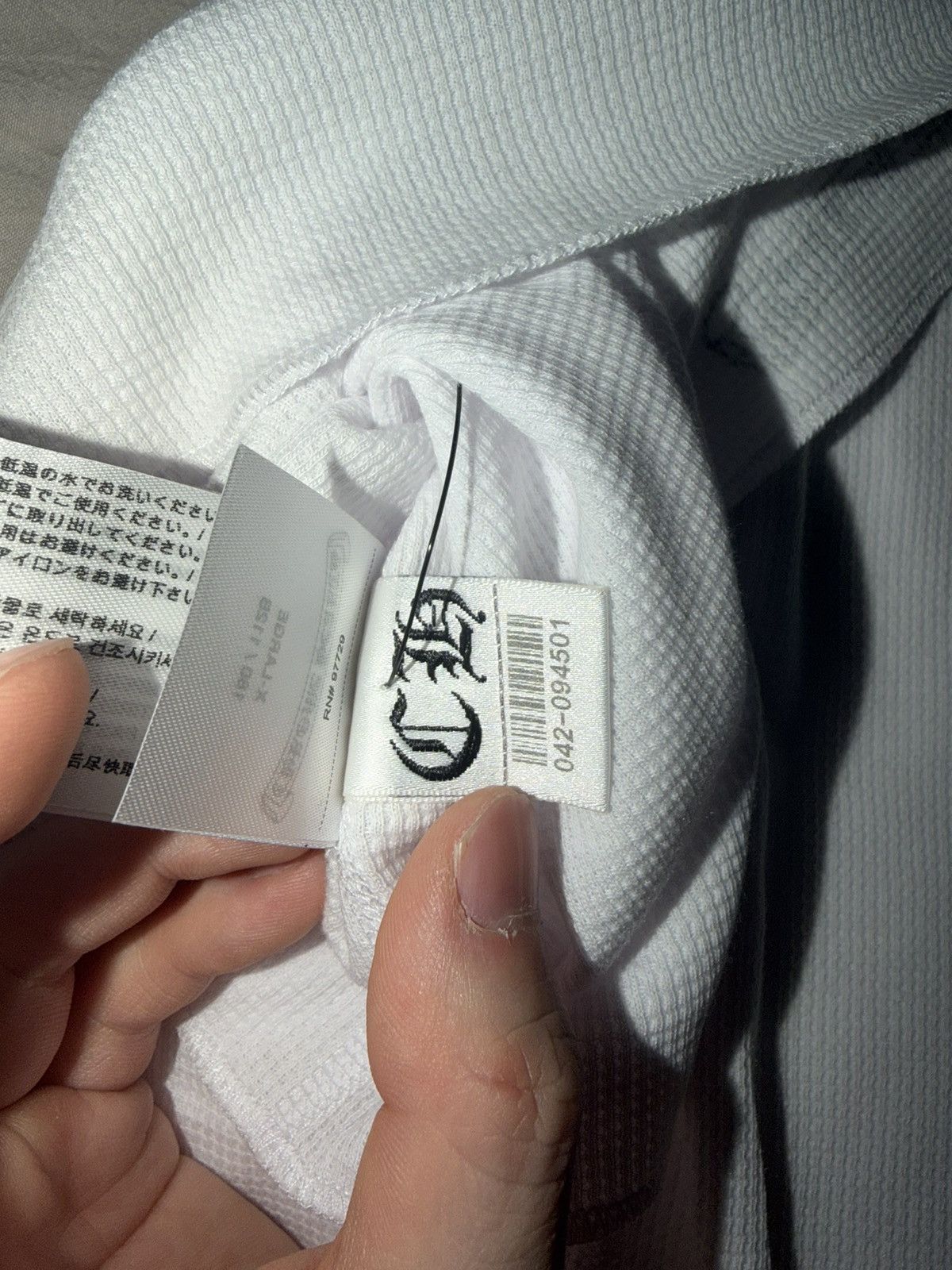 Chrome Hearts Chrome Hearts Dagger White Waffle Thermal LS Tee Size US XL / EU 56 / 4 - 9 Thumbnail