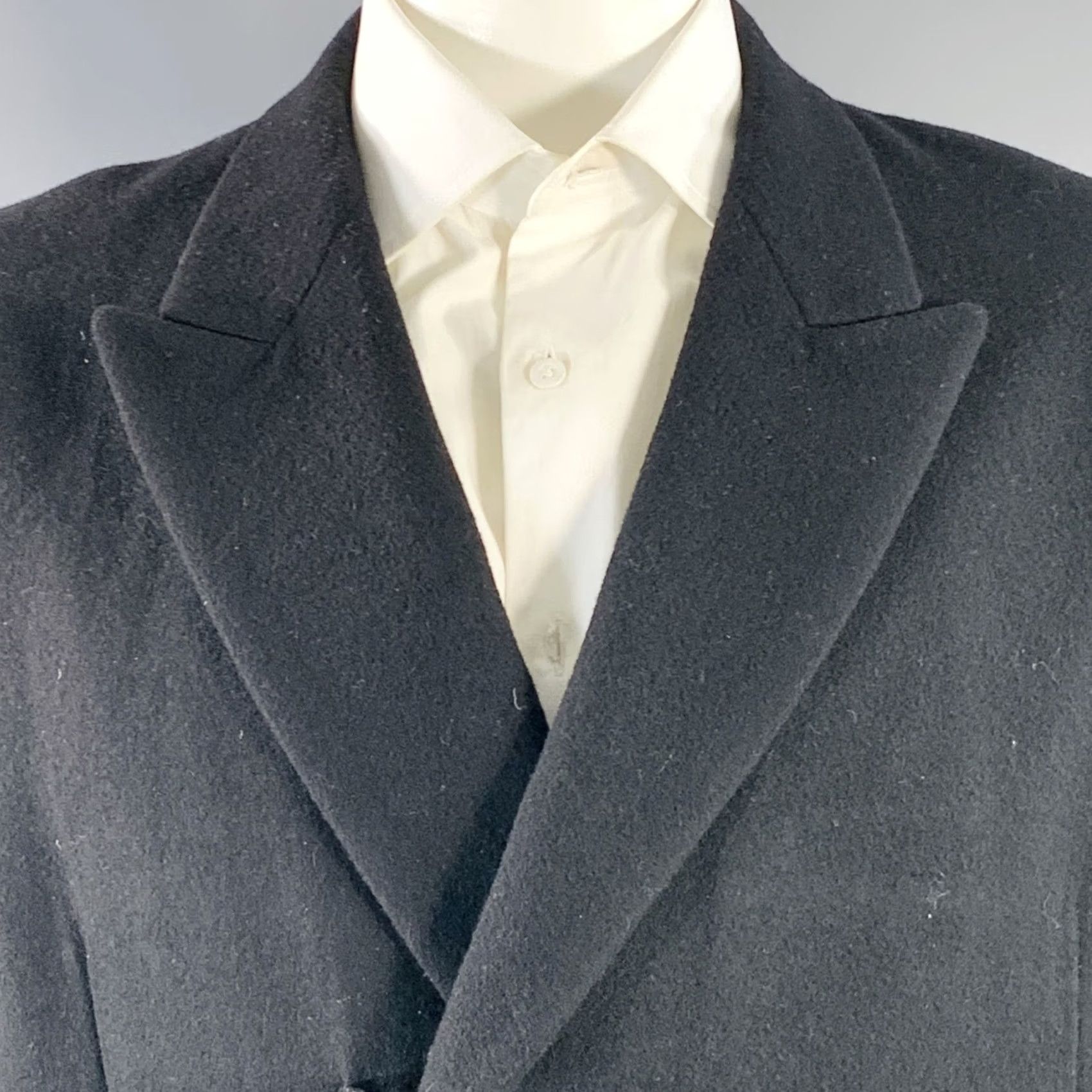 Yohji Yamamoto YOHJI YAMAMOTO Black Wool Sport Coat XL Peak Lapel Men Size US XL / EU 56 / 4 - 2 Thumbnail