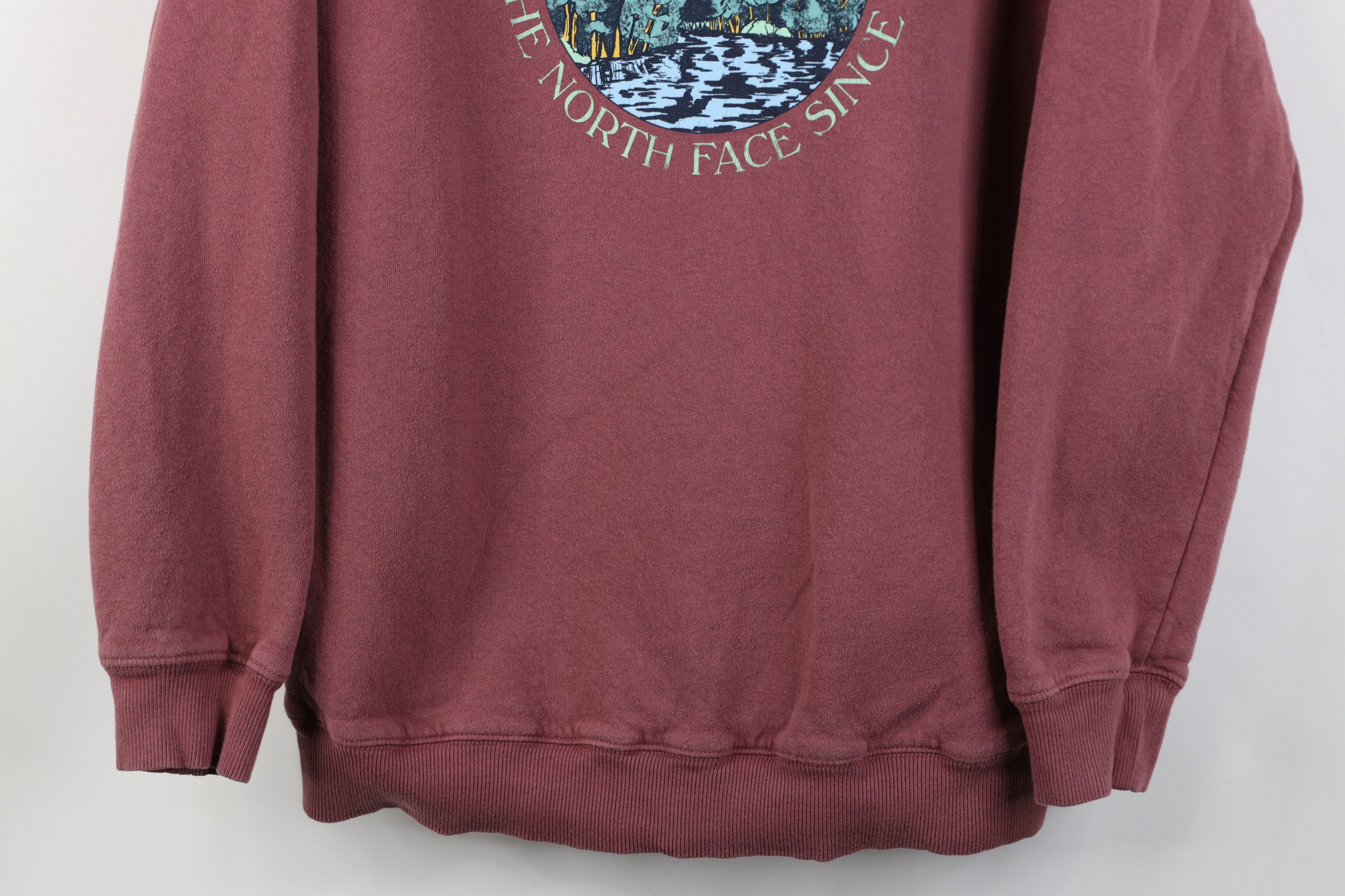 The North Face The North Face Spell Out Mountains Trees Nature Sweatshirt Size L / US 10 / IT 46 - 3 Thumbnail