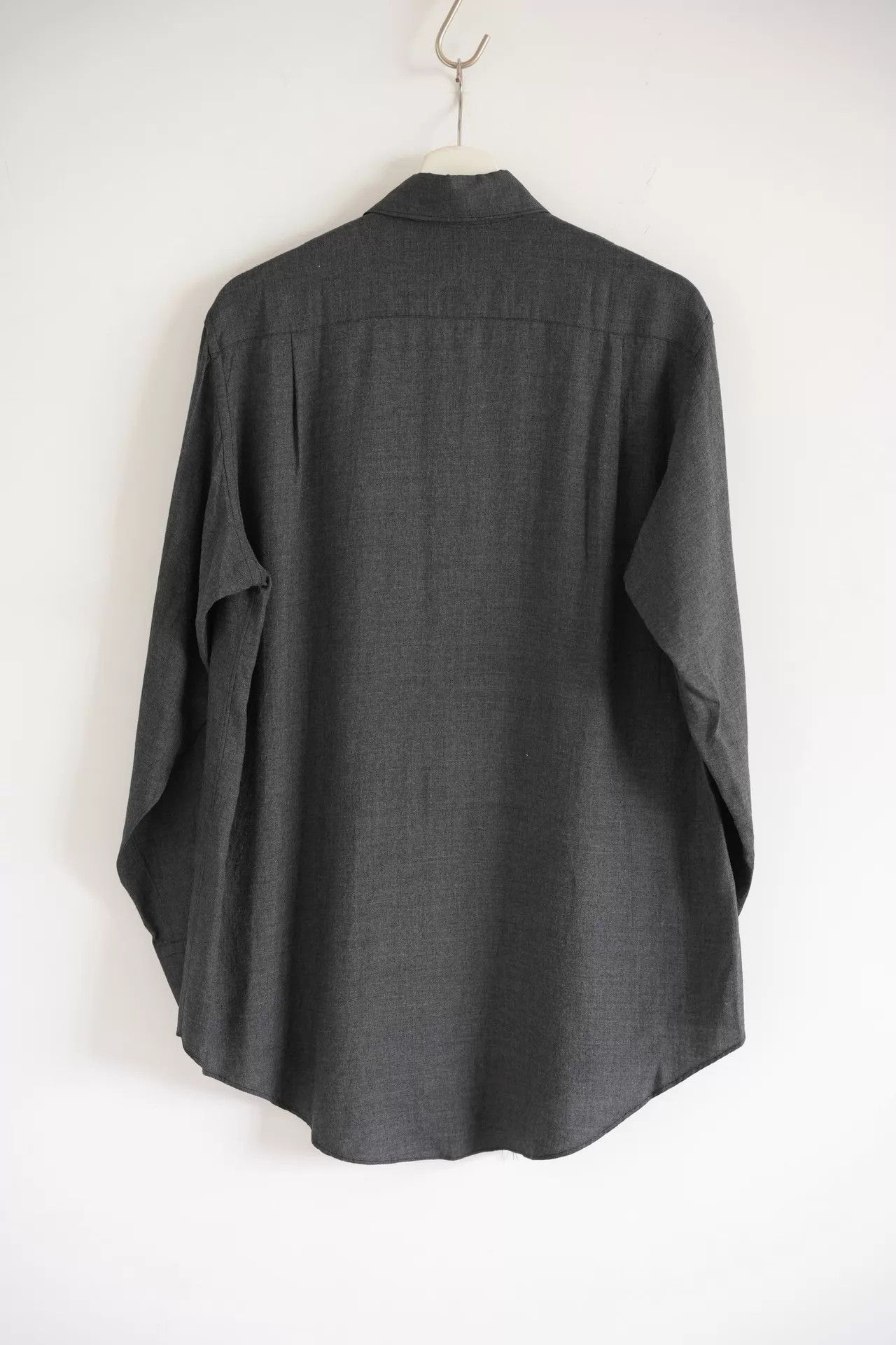Yohji Yamamoto Yohji Yamamoto 00s Y's Men Gray Rayon Collar Shirt Size US M / EU 48-50 / 2 - 2 Thumbnail