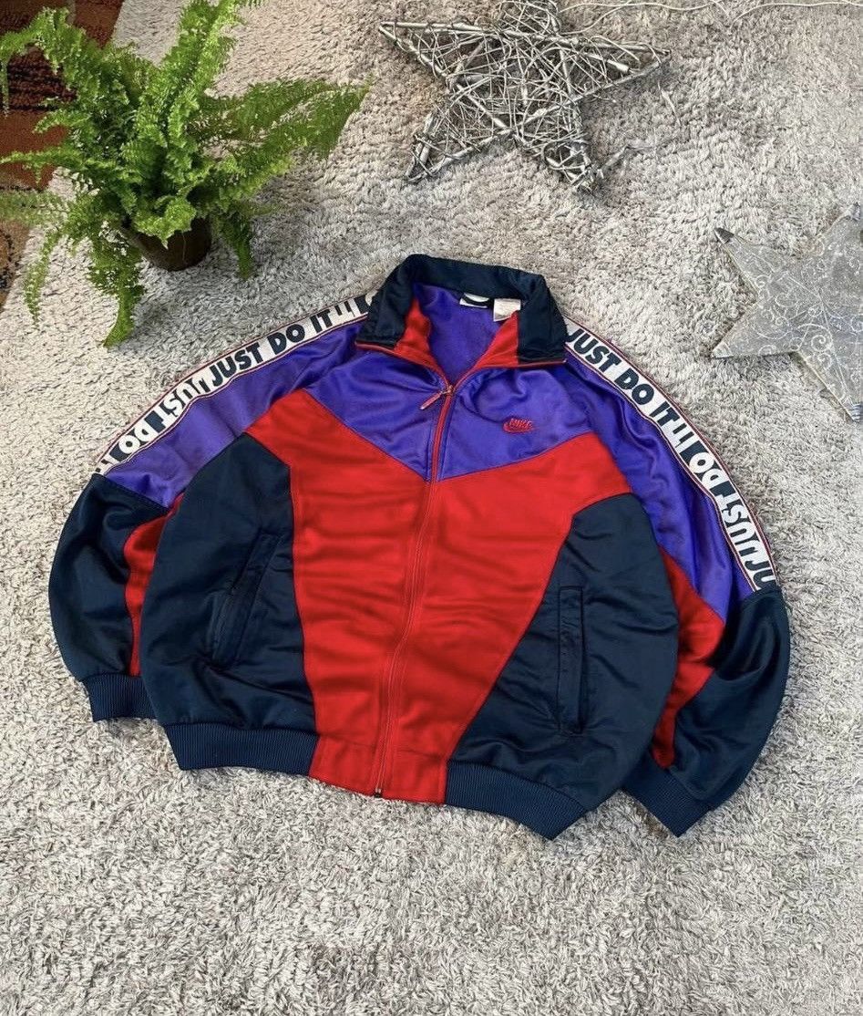 Nike 90s Nike Vintage Retro Oversized Lampass Track Jacket Rare Size US L / EU 52-54 / 3 - 2 Thumbnail